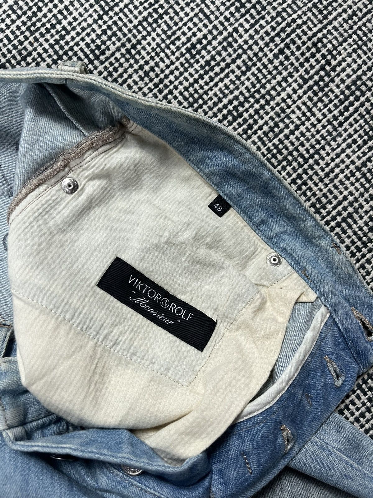 Viktor & Rolf Viktor & Rolf designer distressed washed slim jeans Size US 34 / EU 50 - 3 Thumbnail