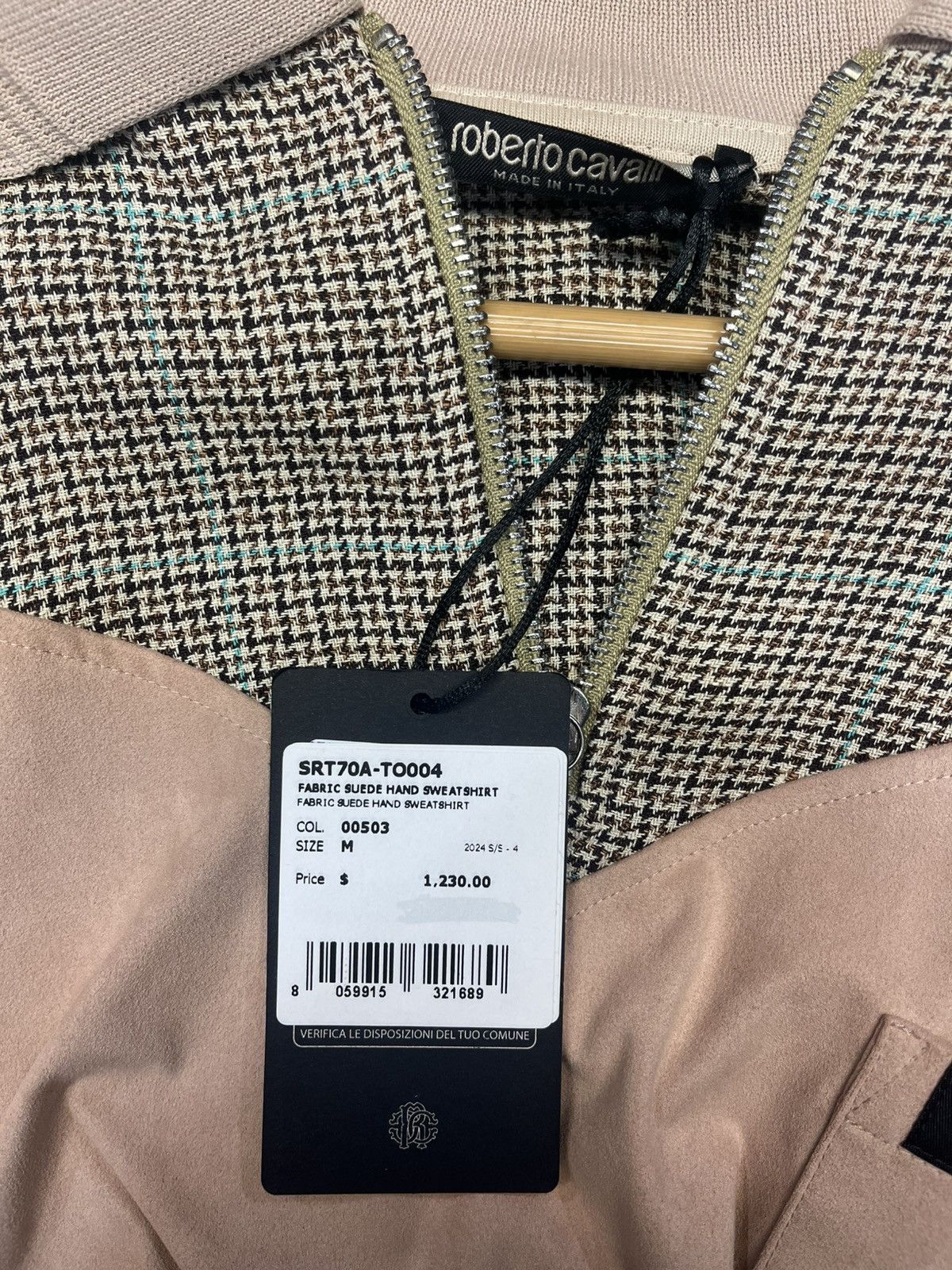 Roberto Cavalli Roberto Cavalli colour-block faux-suede sweatshirt Size US M / EU 48-50 / 2 - 5 Thumbnail