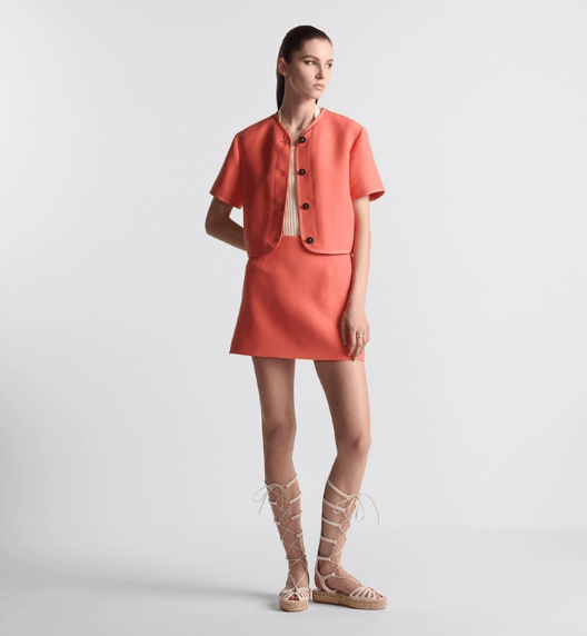 Dior o1w1db10925 441J92 Dioriviera Mini Skirt in Coral Size 30" / US 8 / IT 44 - 4 Thumbnail