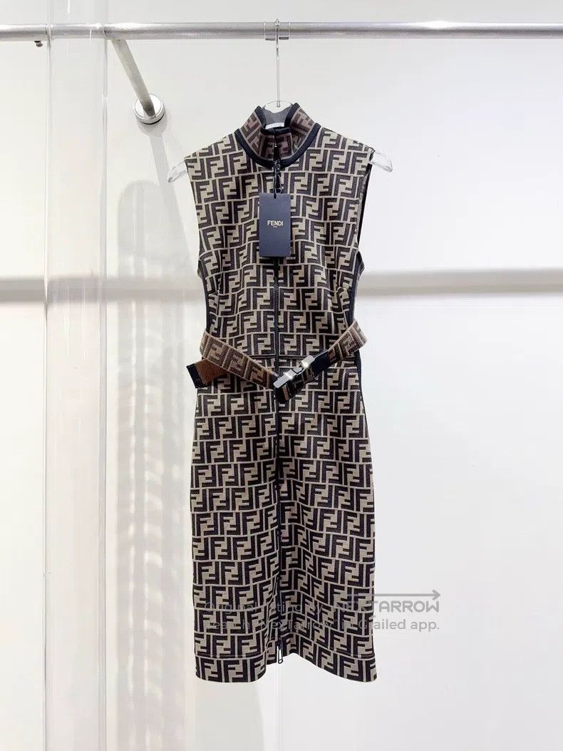 Fendi Fendi Monogrammed Dress Size 4XL / US 24-26 - 1 Thumbnail