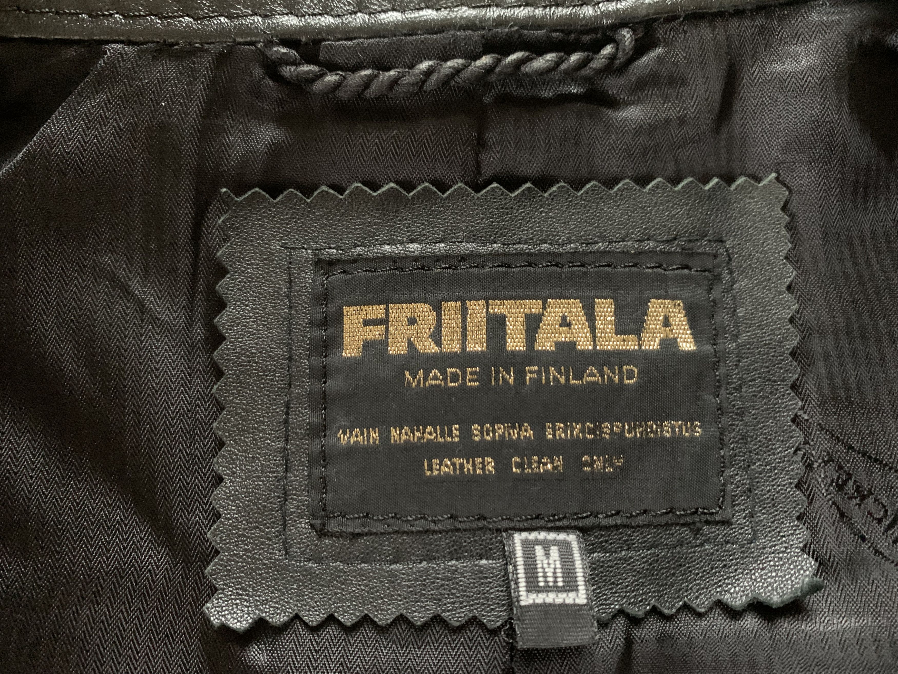 Designer Friitala Women Black Long Leather Jacket Trench Size M / US 6-8 / IT 42-44 - 6 Thumbnail