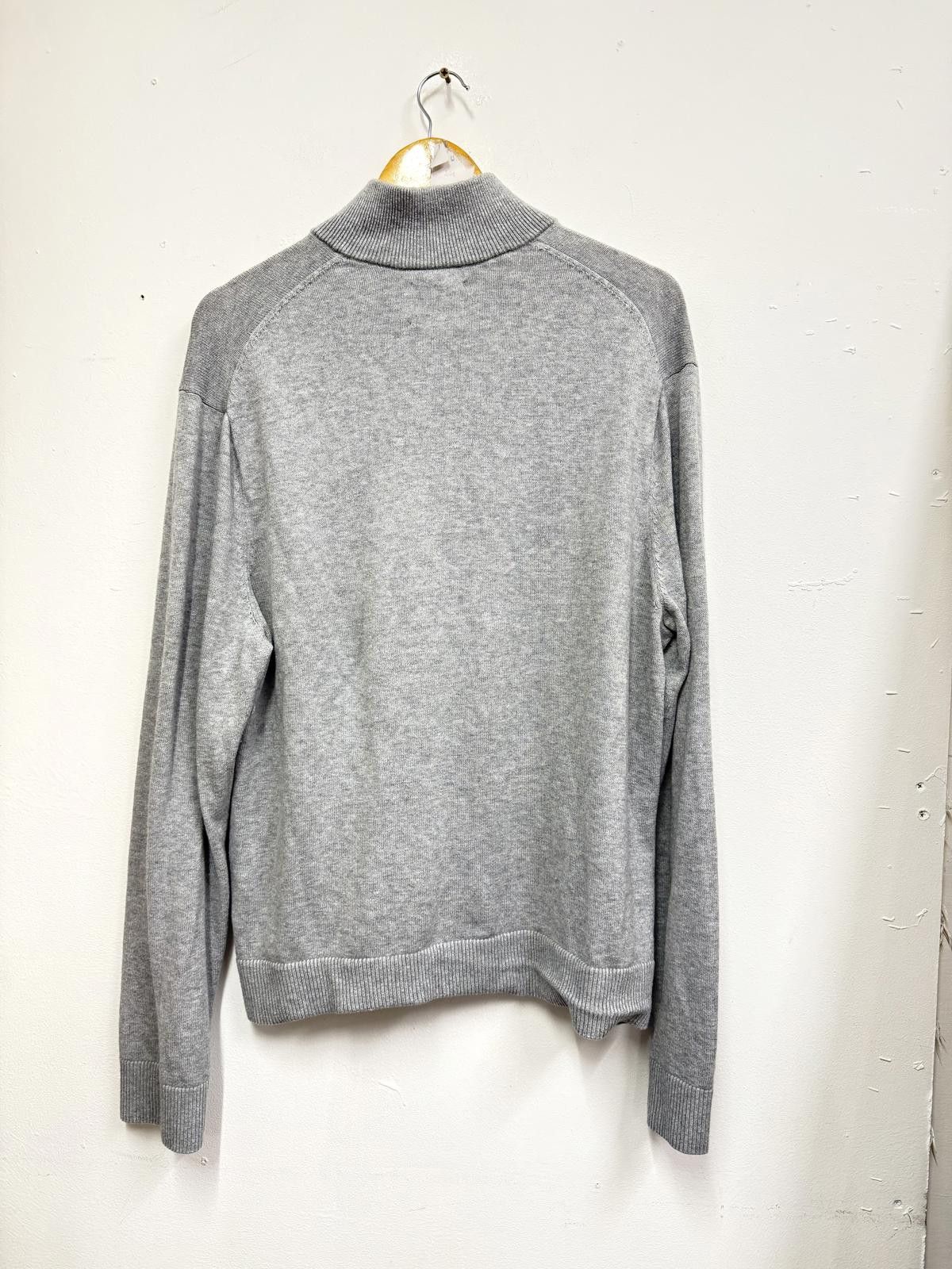 Abercrombie & Fitch Abercrombie & Fitch Grey Cotton Merino Half-Zip Sweater XL Size US XL / EU 56 / 4 - 4 Thumbnail