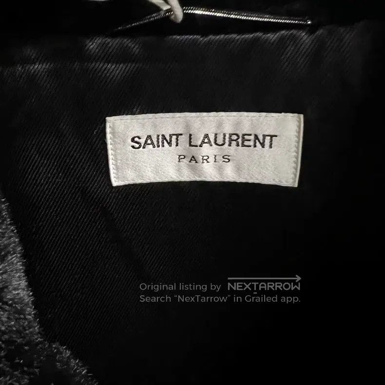 Saint Laurent Paris Saint Laurent Paris Black solid color lapel single-breaste Size US L / EU 52-54 / 3 - 3 Thumbnail