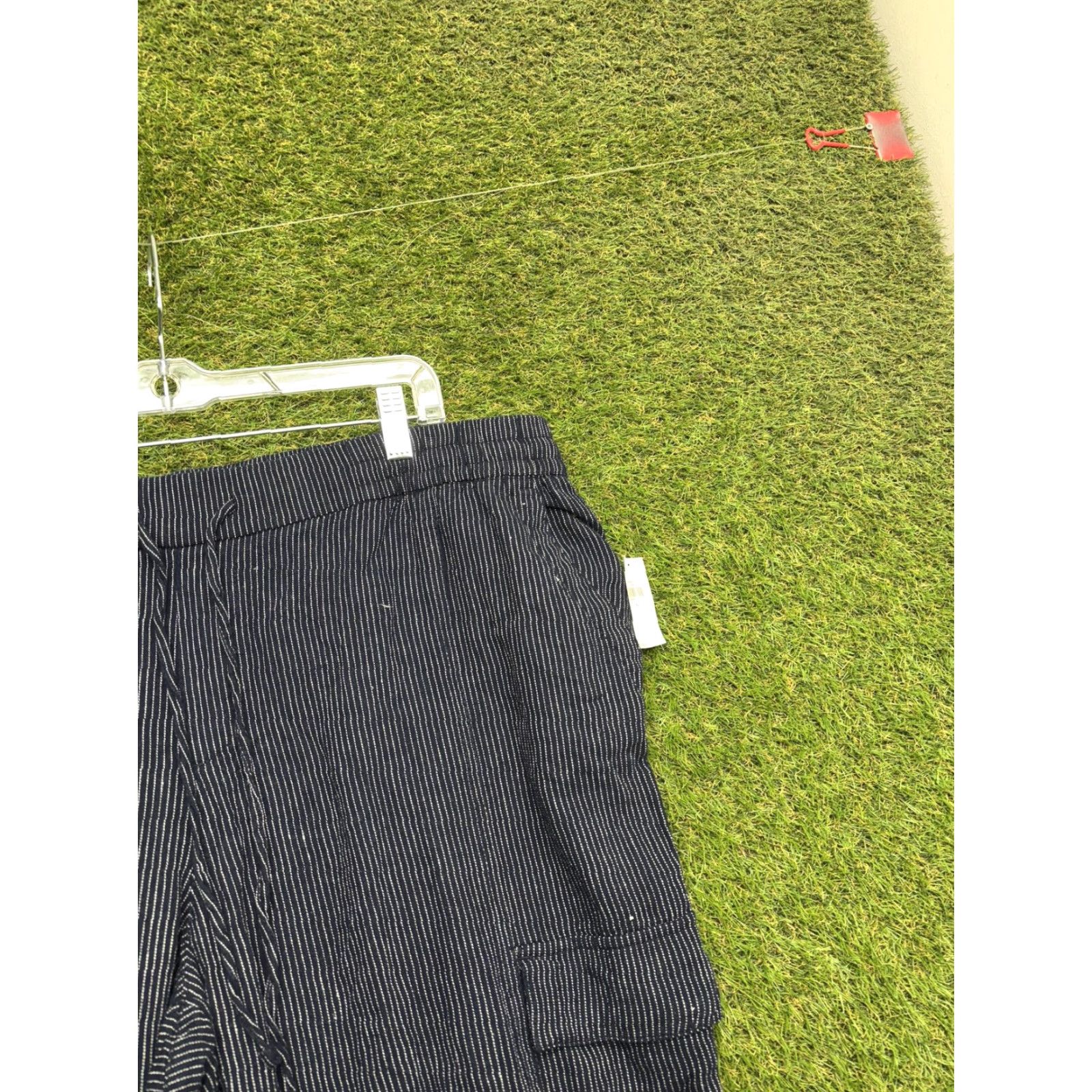 Old Navy Old Navy Cargo Pants Mens XL Blue Striped Elastic Waist Drawstring Casual Pants Size US 36 / EU 52 - 2 Thumbnail