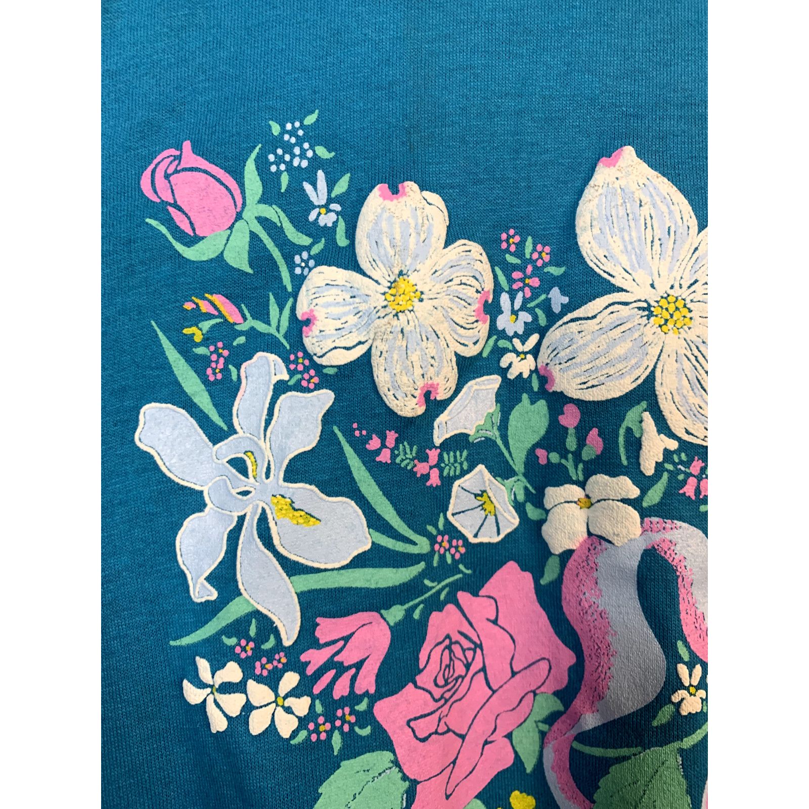Jerzees Vintage Gatlinburg Shirt Flowers Blue 1990s 90s VTG Medium Size US M / EU 48-50 / 2 - 6 Thumbnail
