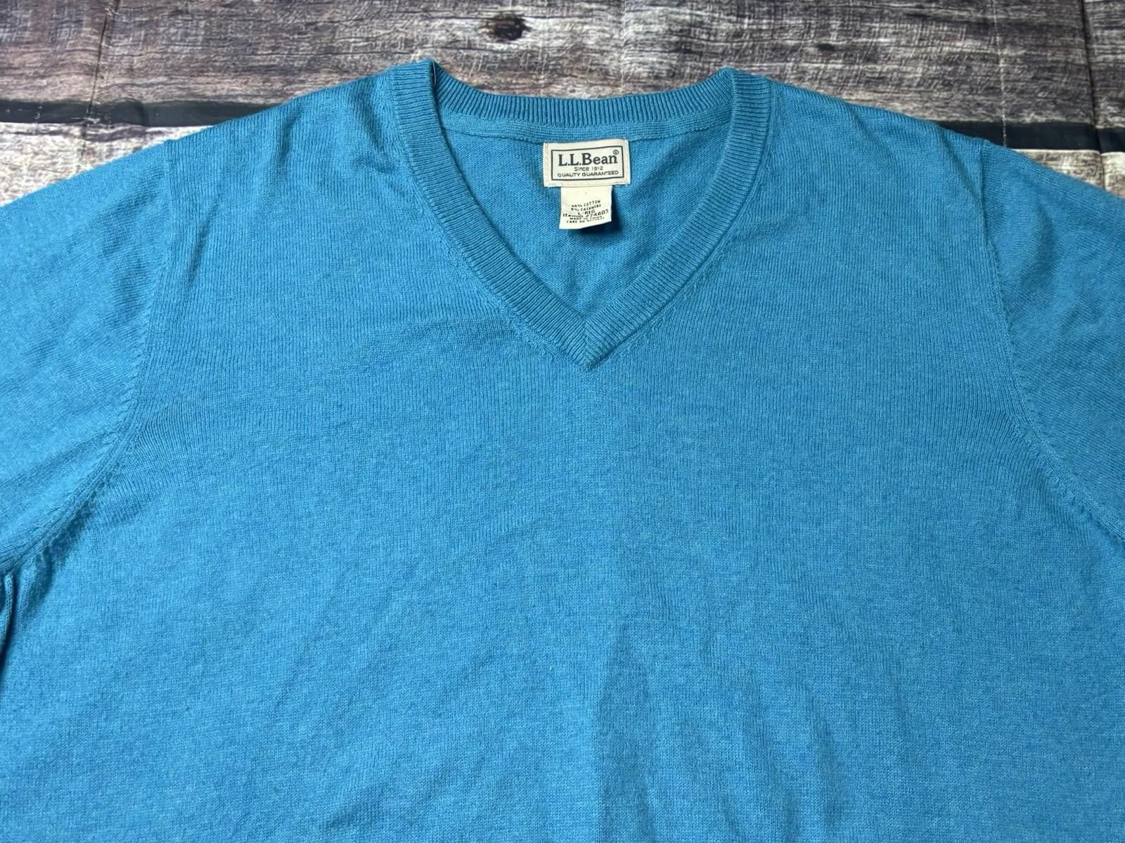 L.L. Bean LL Bean Sweater Mens Large Cashmere Blend Wicked Soft V-Neck Size US L / EU 52-54 / 3 - 4 Thumbnail