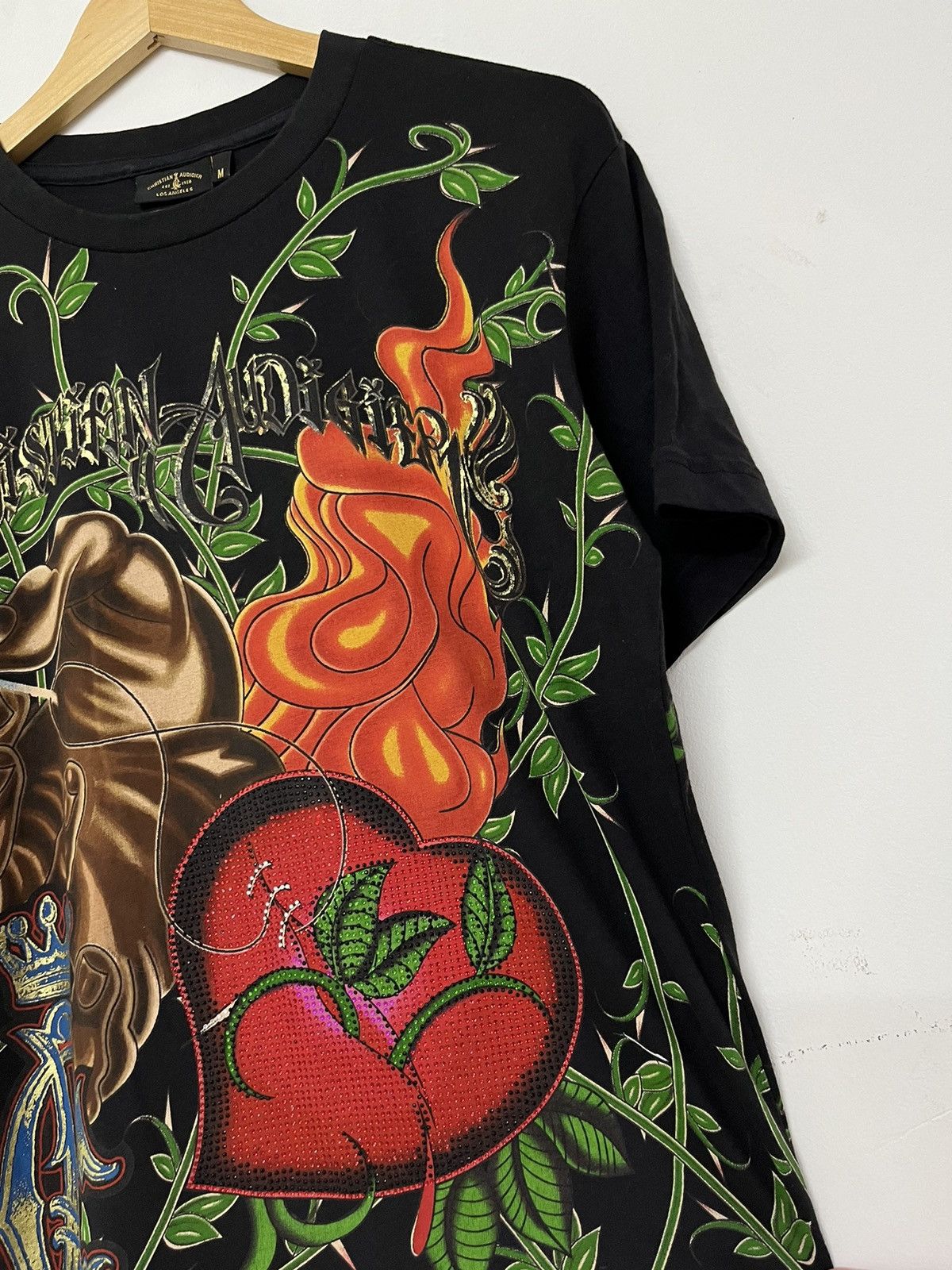 Christian Audigier Christian Audigier Flame Hand Tshirt Size US M / EU 48-50 / 2 - 3 Thumbnail