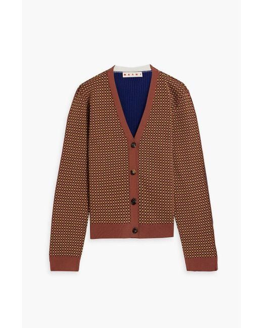 Marni o1w1db10824 Wool Cardigan in Brown Size XS / US 0-2 / IT 36-38 - 1 Thumbnail