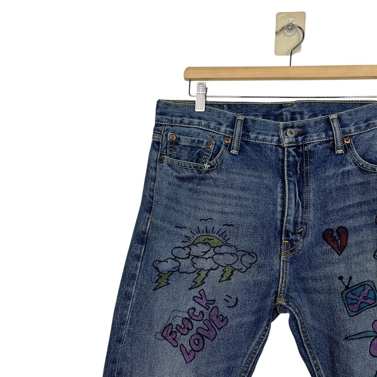 Levi's Vintage Levis 510 Custom Art distressed Denim Jeans Size US 34 / EU 50 - 6 Thumbnail