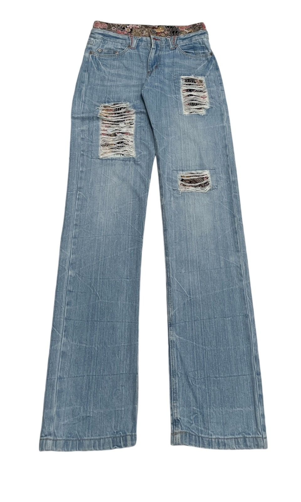 If Six Was Nine × Japanese Brand Rare Vintage Japanese Brand Double Waist Sukajan Jeans 1990s Size US 31 - 1 Thumbnail