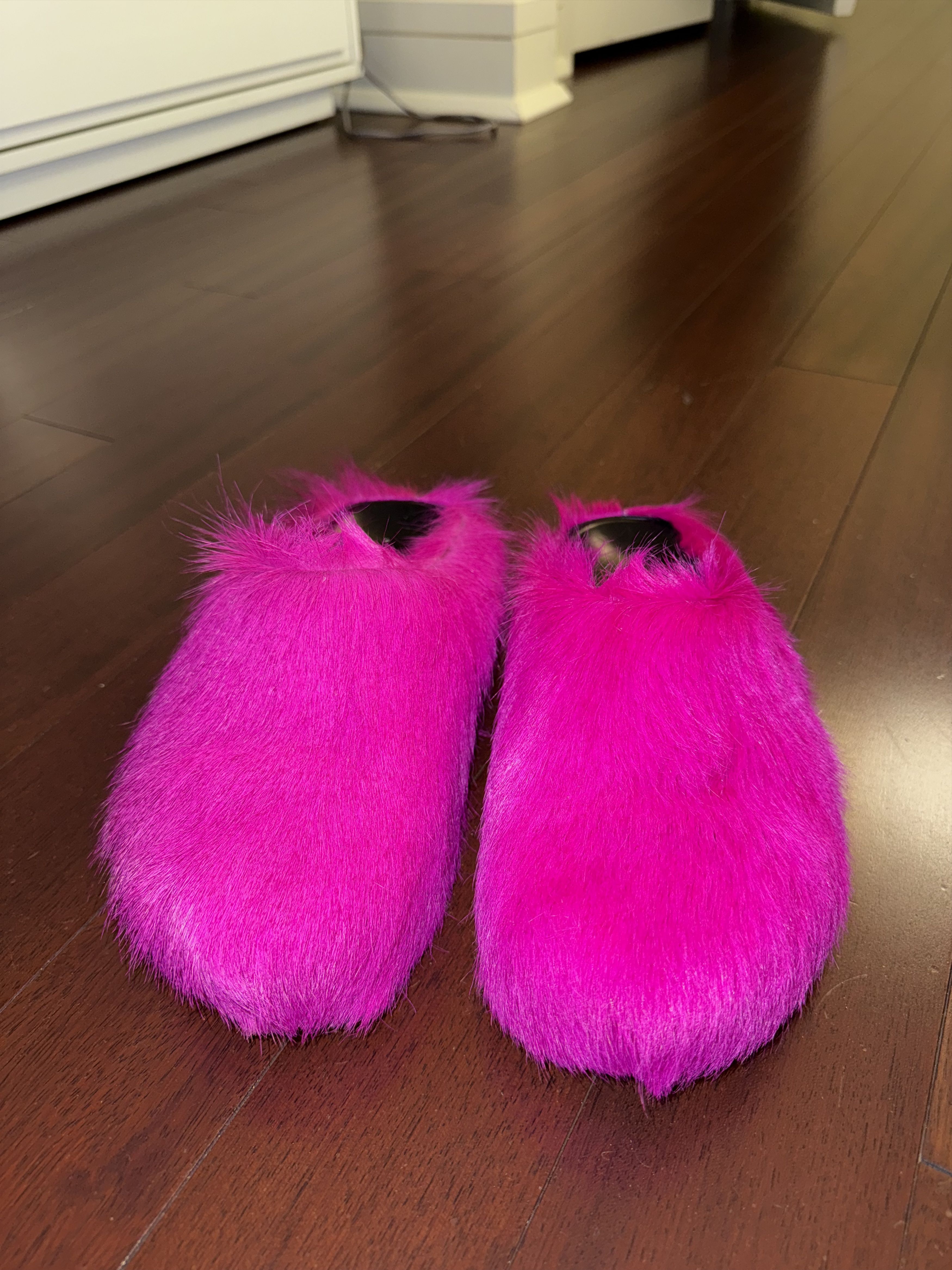 Marni Marni Fussbett Pony Hair Mules - Pink Size US 8 / EU 41 - 2 Thumbnail