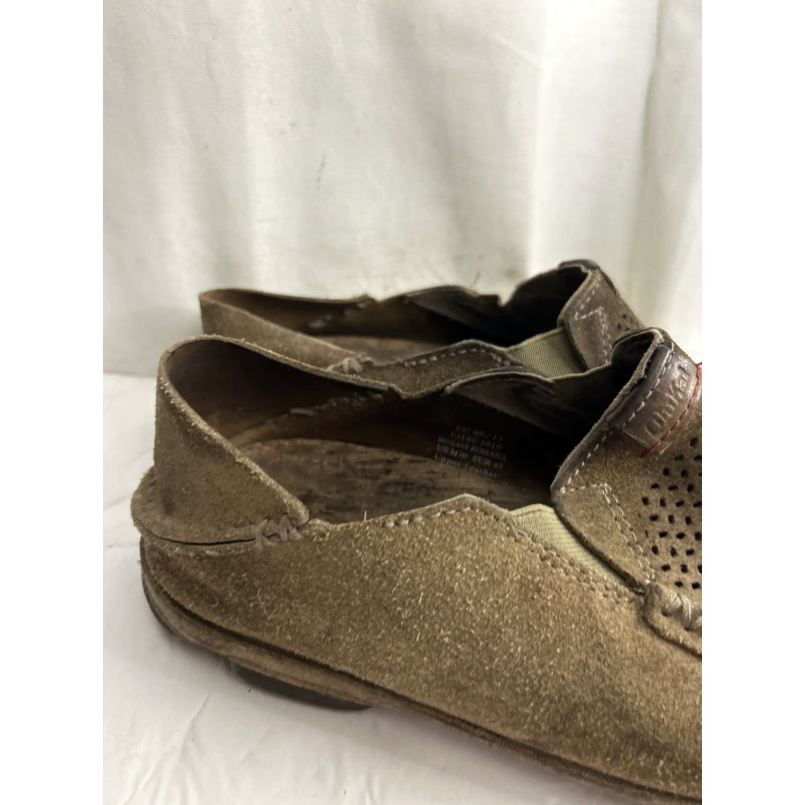 Olukai Olukai Moloa Kohana Drop Heel Light Brown Suede Leather Slip On Loafers Men US 10 EUR 43 Size US 10 / EU 43 - 4 Thumbnail