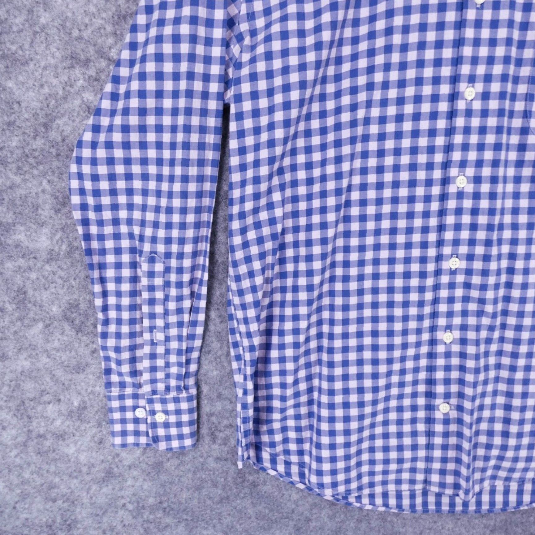 Peter Millar Peter Millar Shirt Mens Medium Long Sleeve Button Up Blue Pink Check Pocket Plaid Size US M / EU 48-50 / 2 - 4 Thumbnail