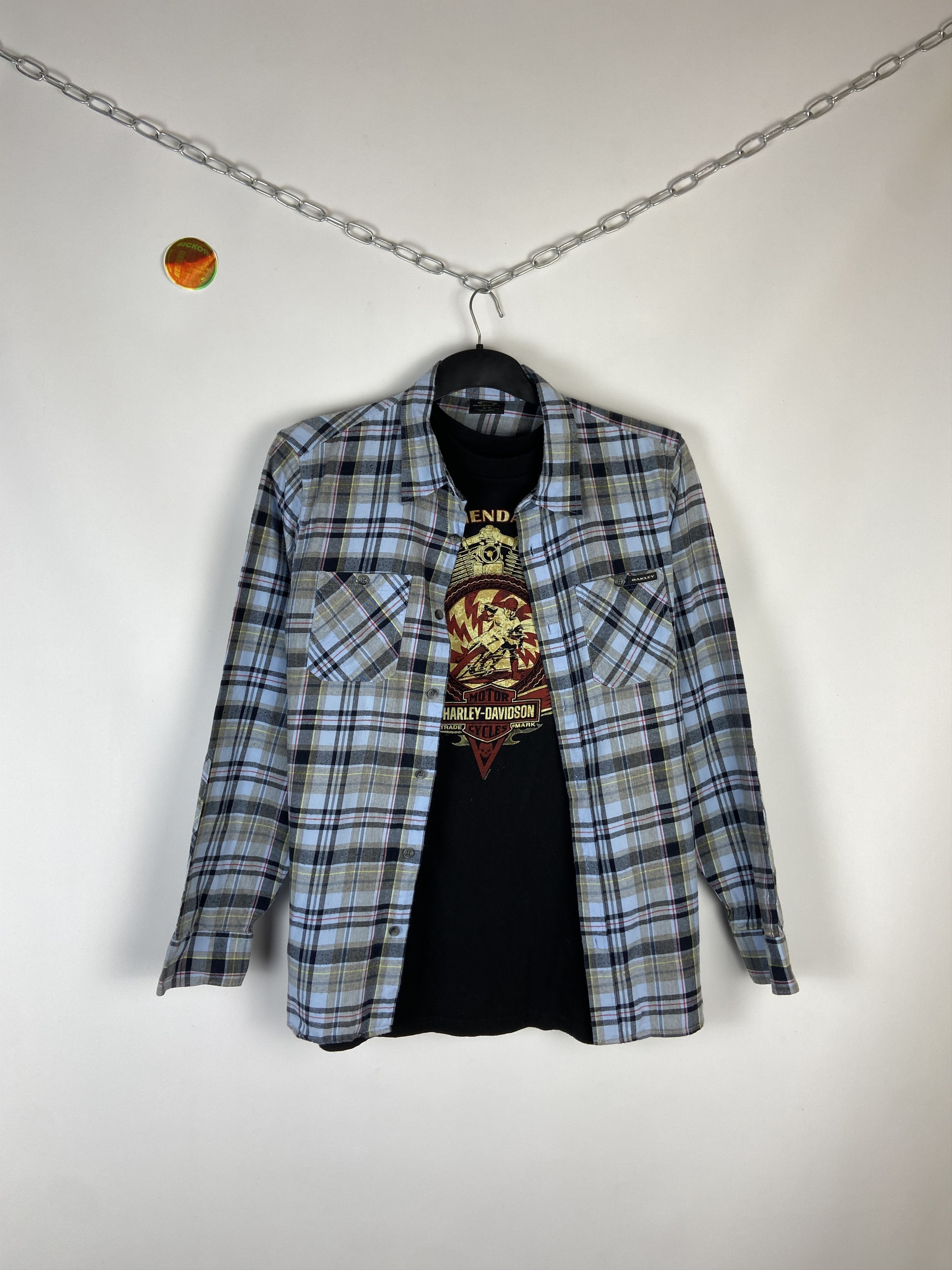 Oakley × Vintage Oakley Flannel Shirt Button Up Size US S / EU 44-46 / 1 - 1 Thumbnail