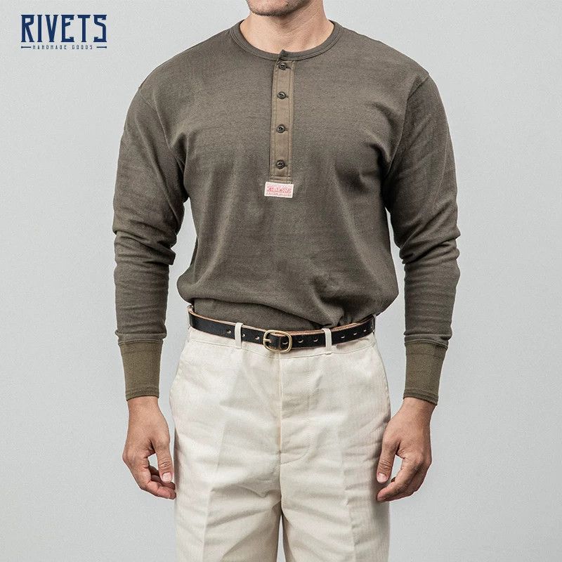 Japanese Brand tenjin works long sleeve henley t-shirt Size US M / EU 48-50 / 2 - 1 Preview
