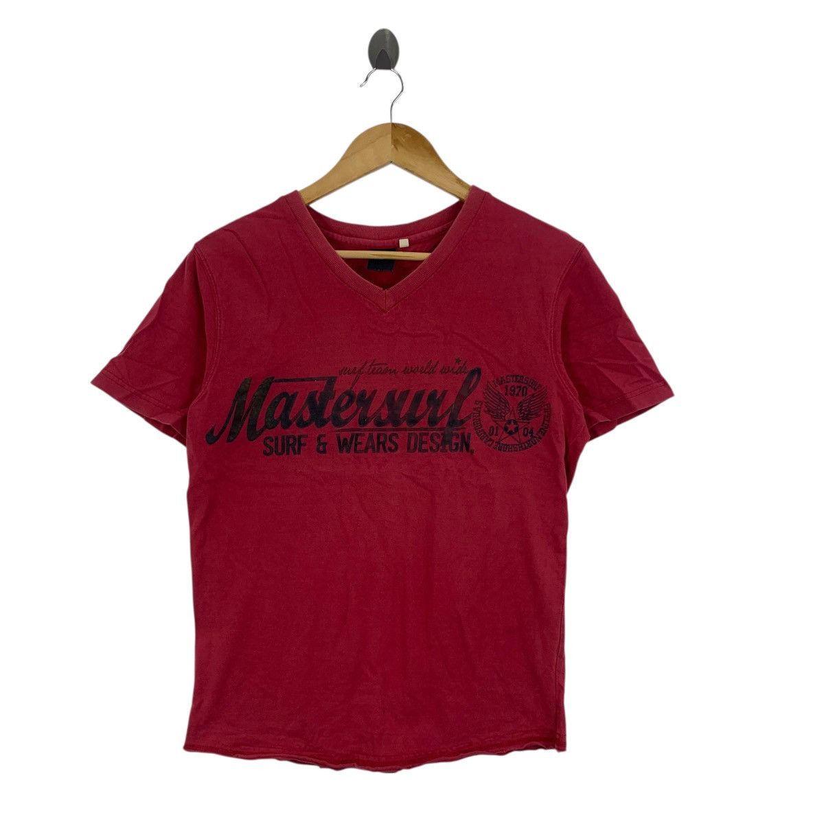 Other MASTERSURF SURF & WEARS Design Red V-Neck Tee Shirt Top Size US M / EU 48-50 / 2 - 5 Thumbnail