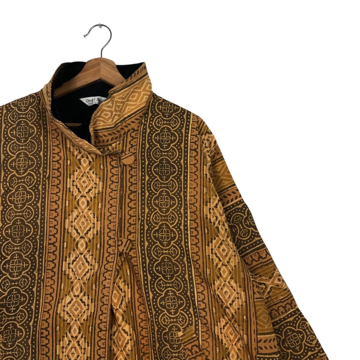 Japanese Brand × Vintage 📌Vintage Long Jacket Navajo Native Design Craft India Size US M / EU 48-50 / 2 - 8 Thumbnail