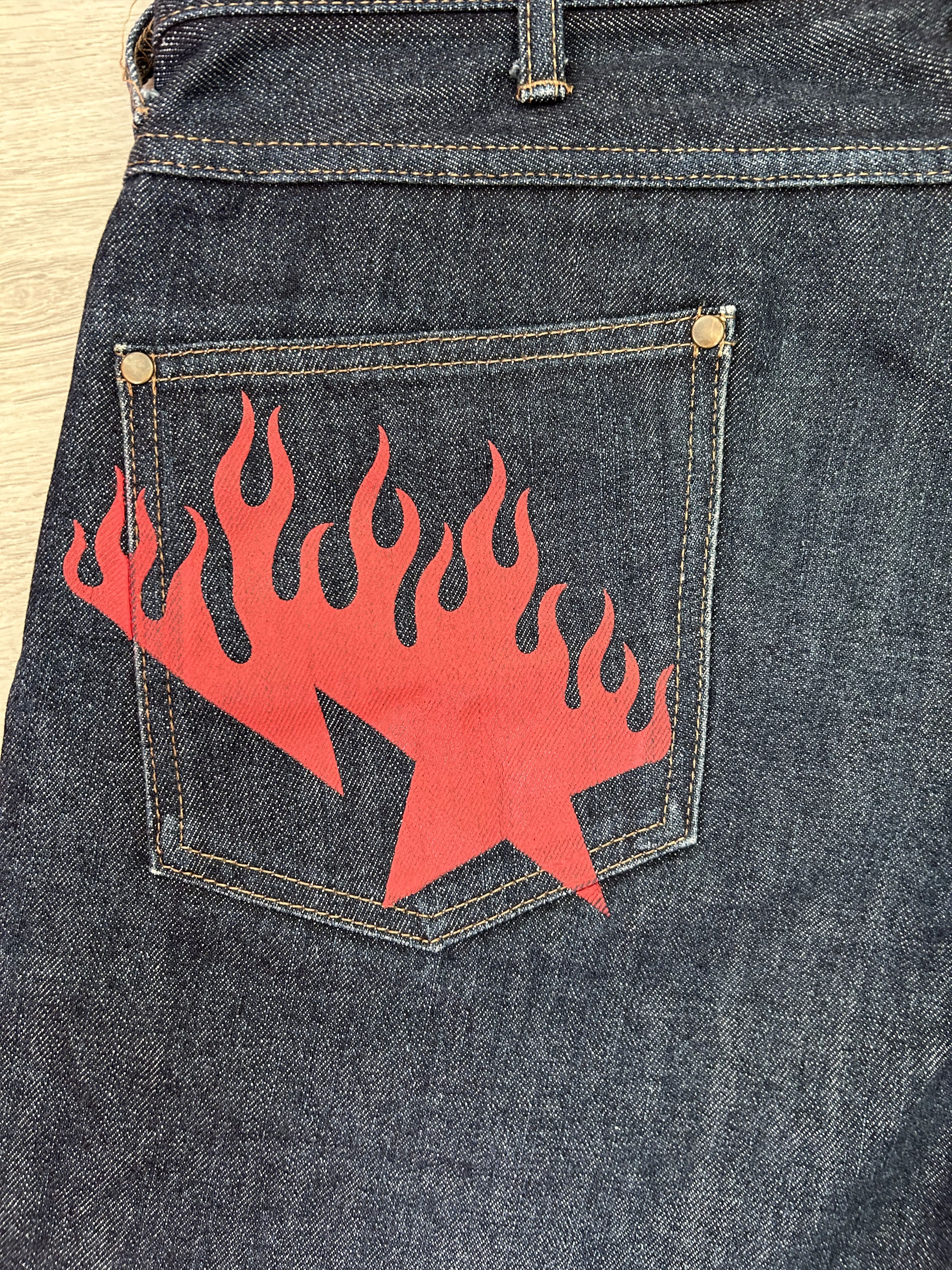 Bape BAPE Fire STA Denim Shorts [Size L] Size US 35 - 6 Thumbnail