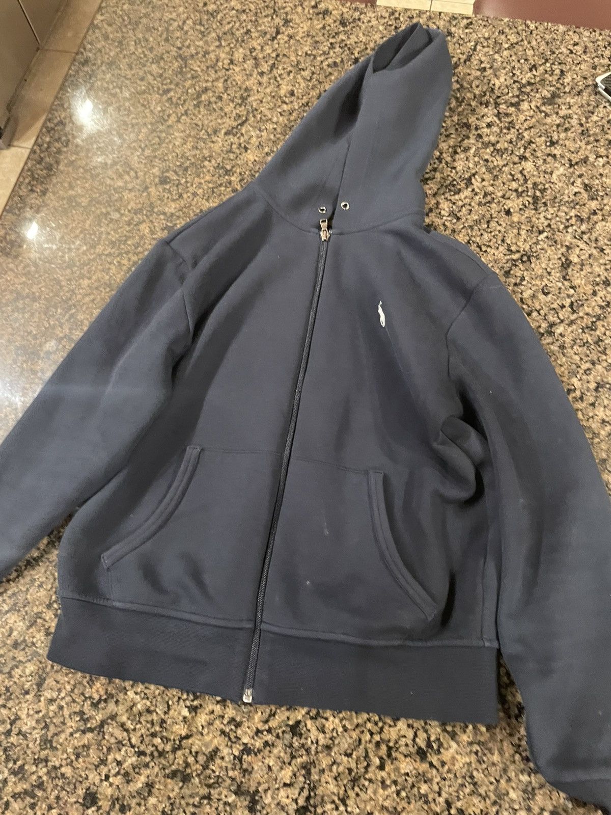 Polo Ralph Lauren Navy blue polo light fleece jacket Size US S / EU 44-46 / 1 - 1 Thumbnail