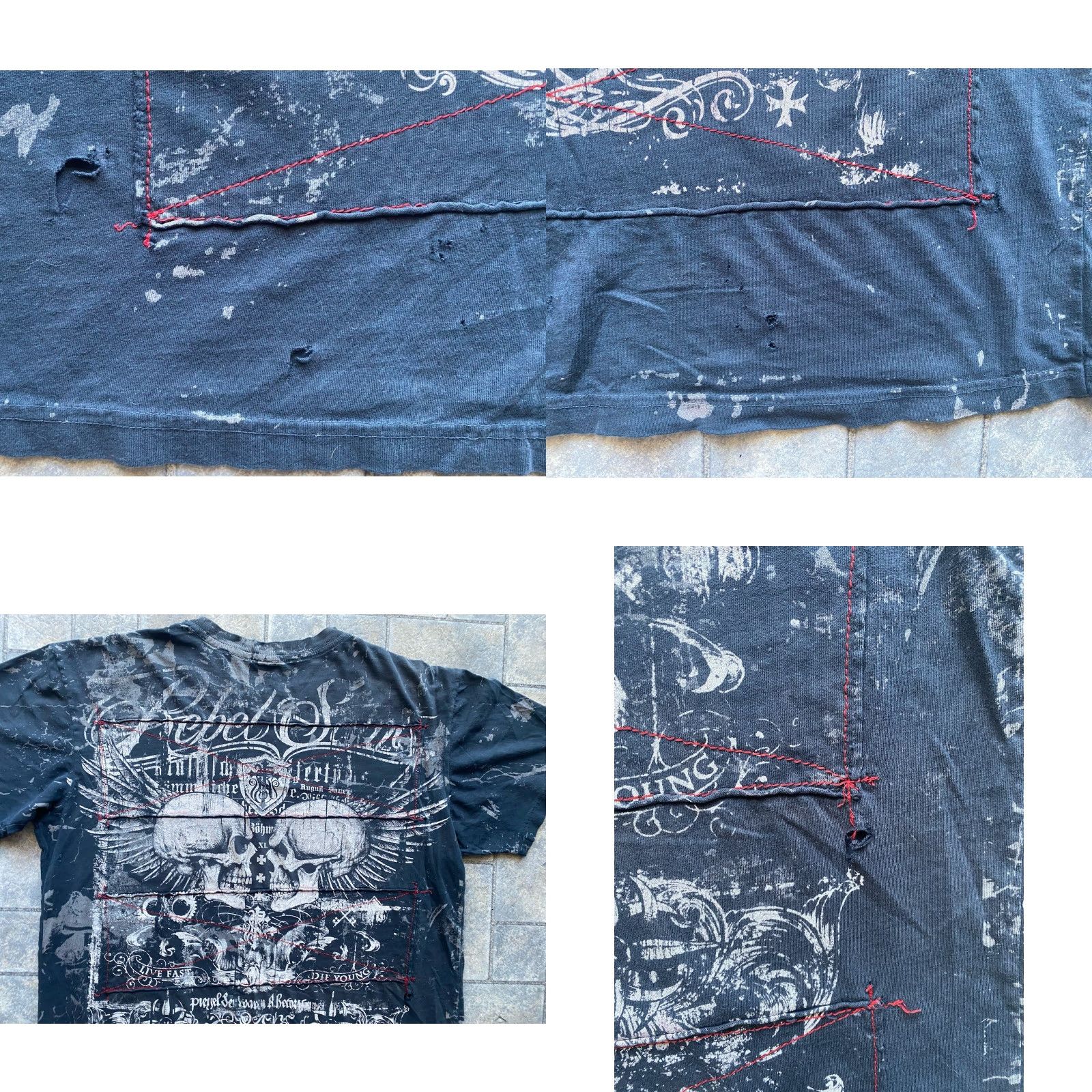 Affliction Rebel Saints T-Shirt Men’s Large Multicolor Skull Y2K Short Sleeve Affliction Rebel Saints Brand Size US L / EU 52-54 / 3 - 9 Thumbnail