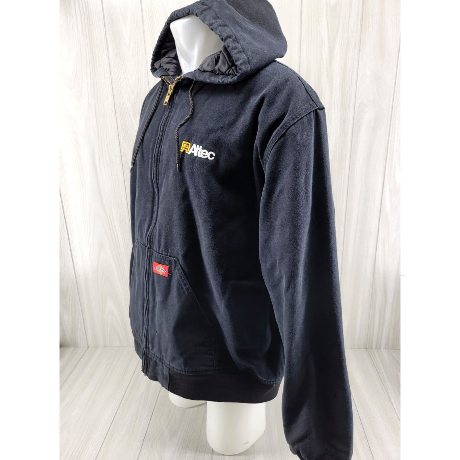 Dickies VINTAGE Dickies Jacket Canvas Hooded Quilted Lined Heavyweight 2XL Black Mens Regular Zip Short Size US XXL / EU 58 / 5 - 2 Thumbnail