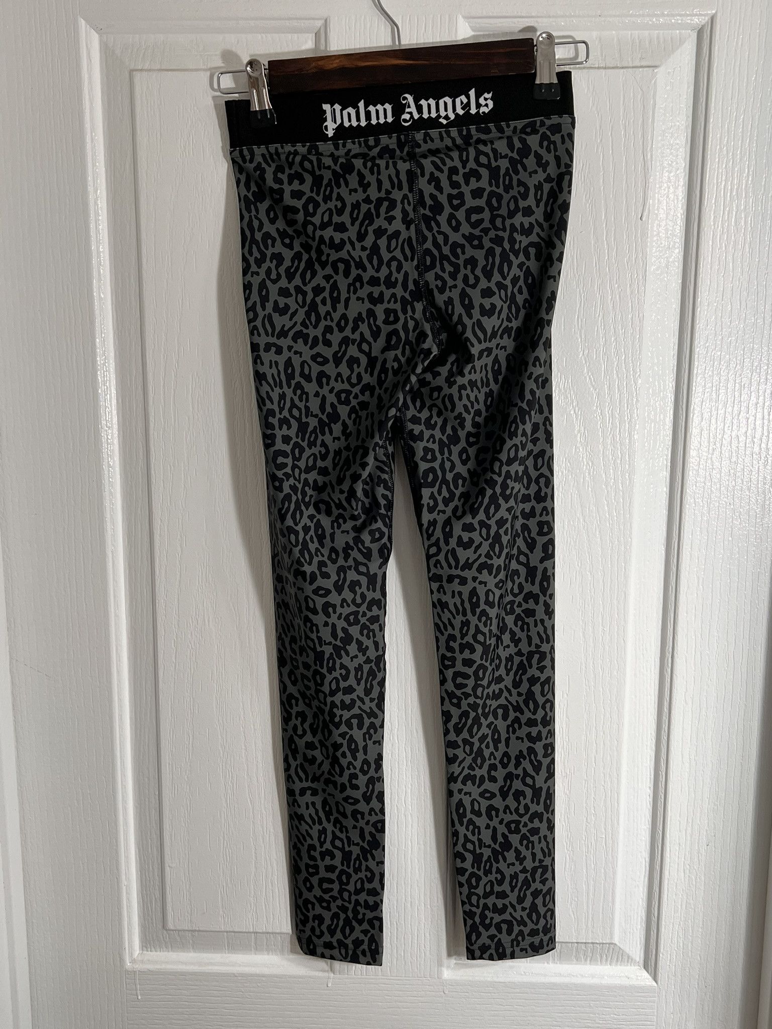 Palm Angels NEW PALM ANGELS Leopard Leggings Camo Stretchy Black XS Size 22" - 11 Thumbnail