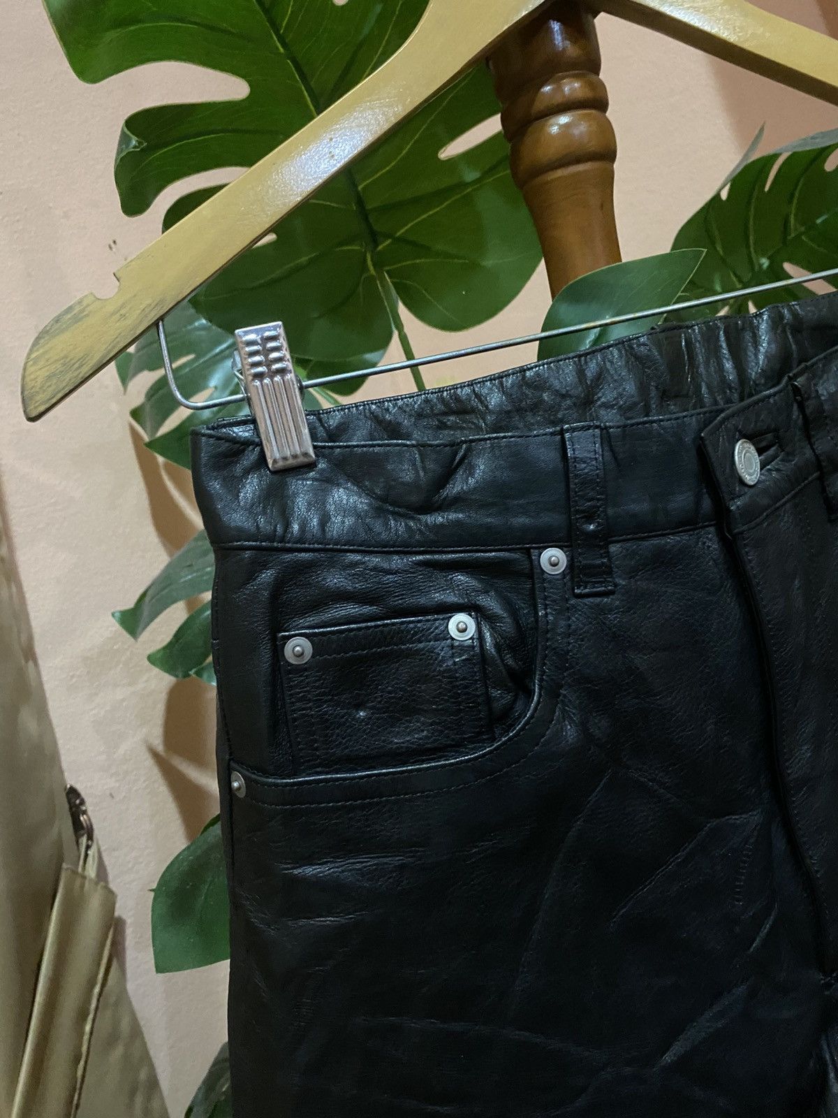 Genuine Leather Vintage WIND ARMOR Nichiwa Black Genuine American Leather Size US 27 - 8 Thumbnail