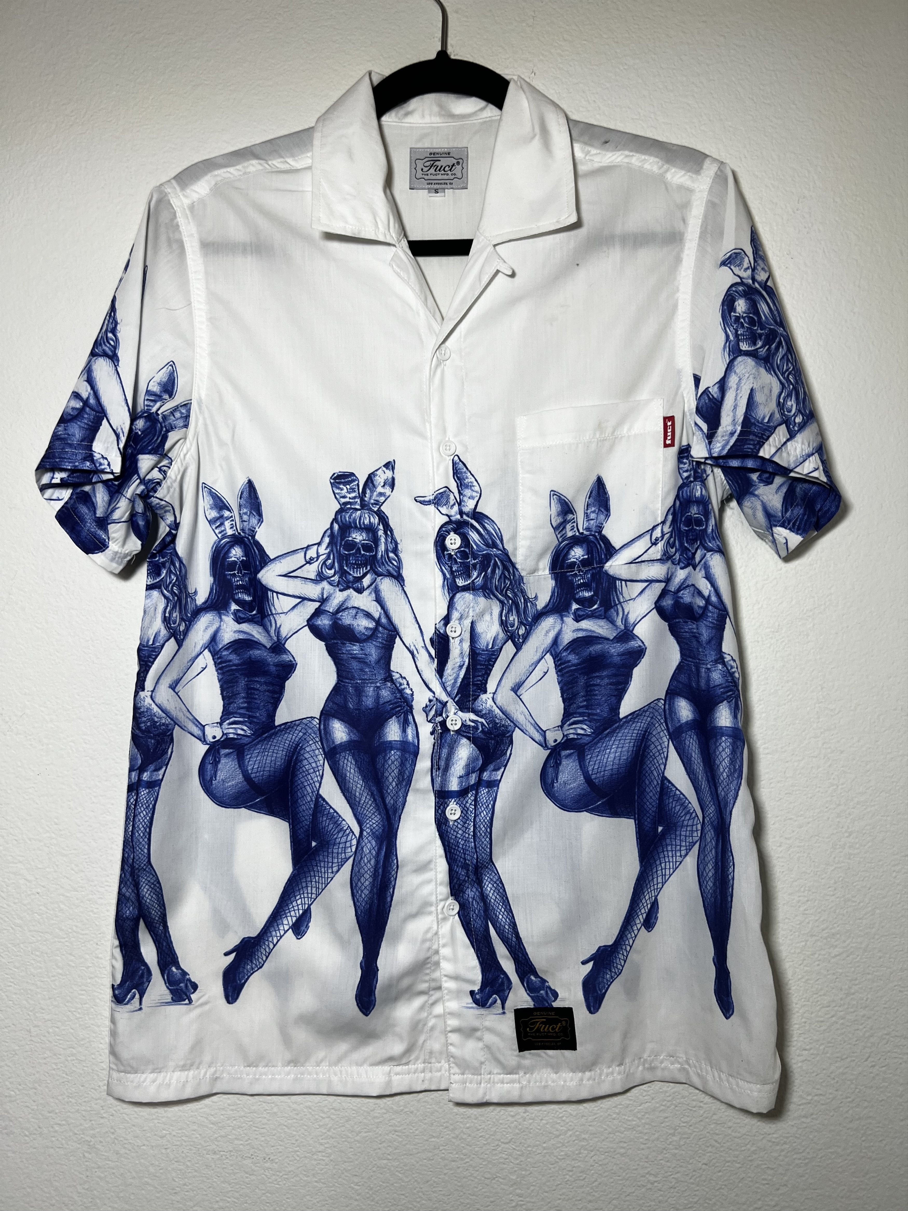 Fuct DEADSTOCK Fuct Death Bunny Aloha Button Up Shirt | Grailed