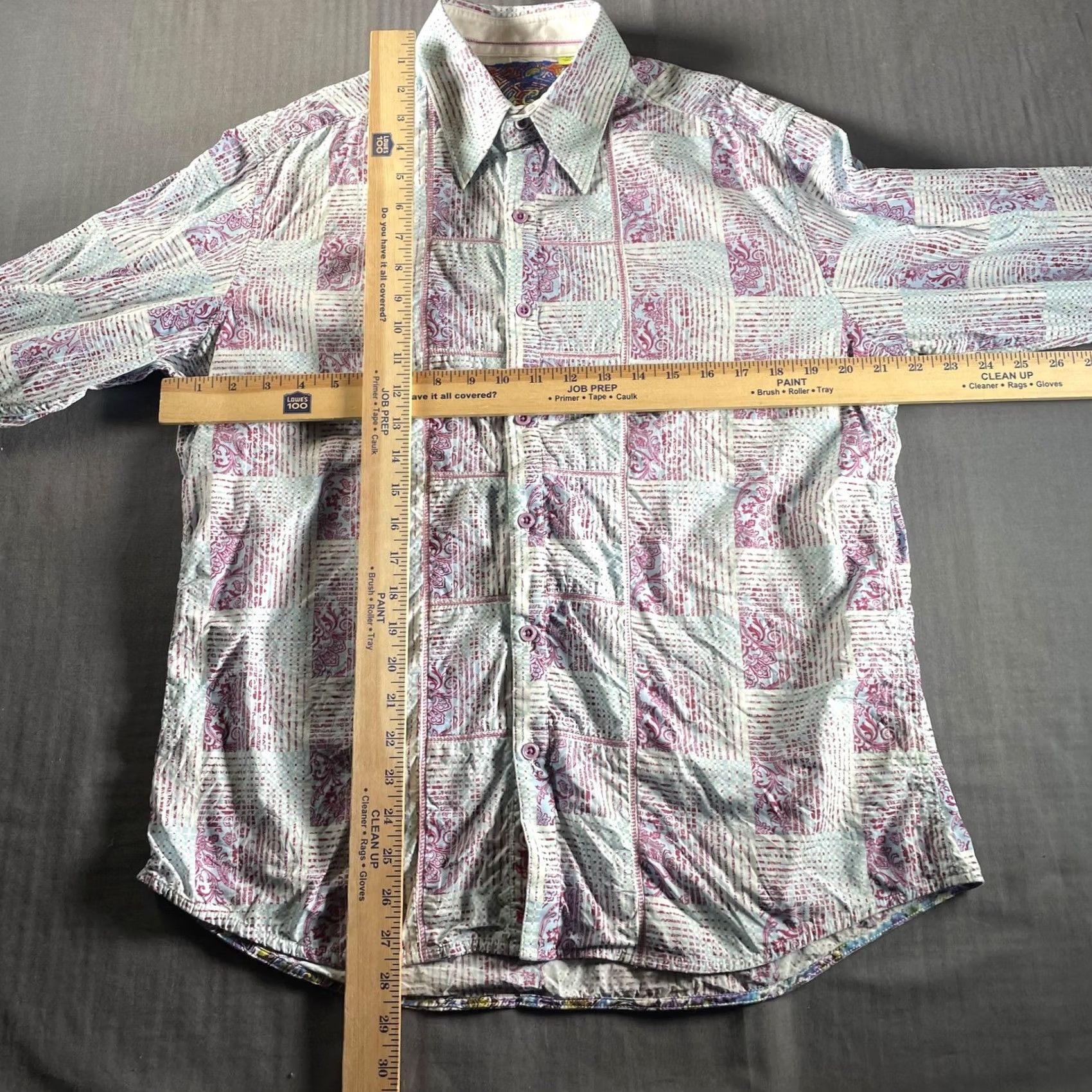 Robert Graham Robert Graham Shirt Mens Medium Blue Paisley Patchwork Classic Fit Long Sleeve Size US M / EU 48-50 / 2 - 6 Thumbnail
