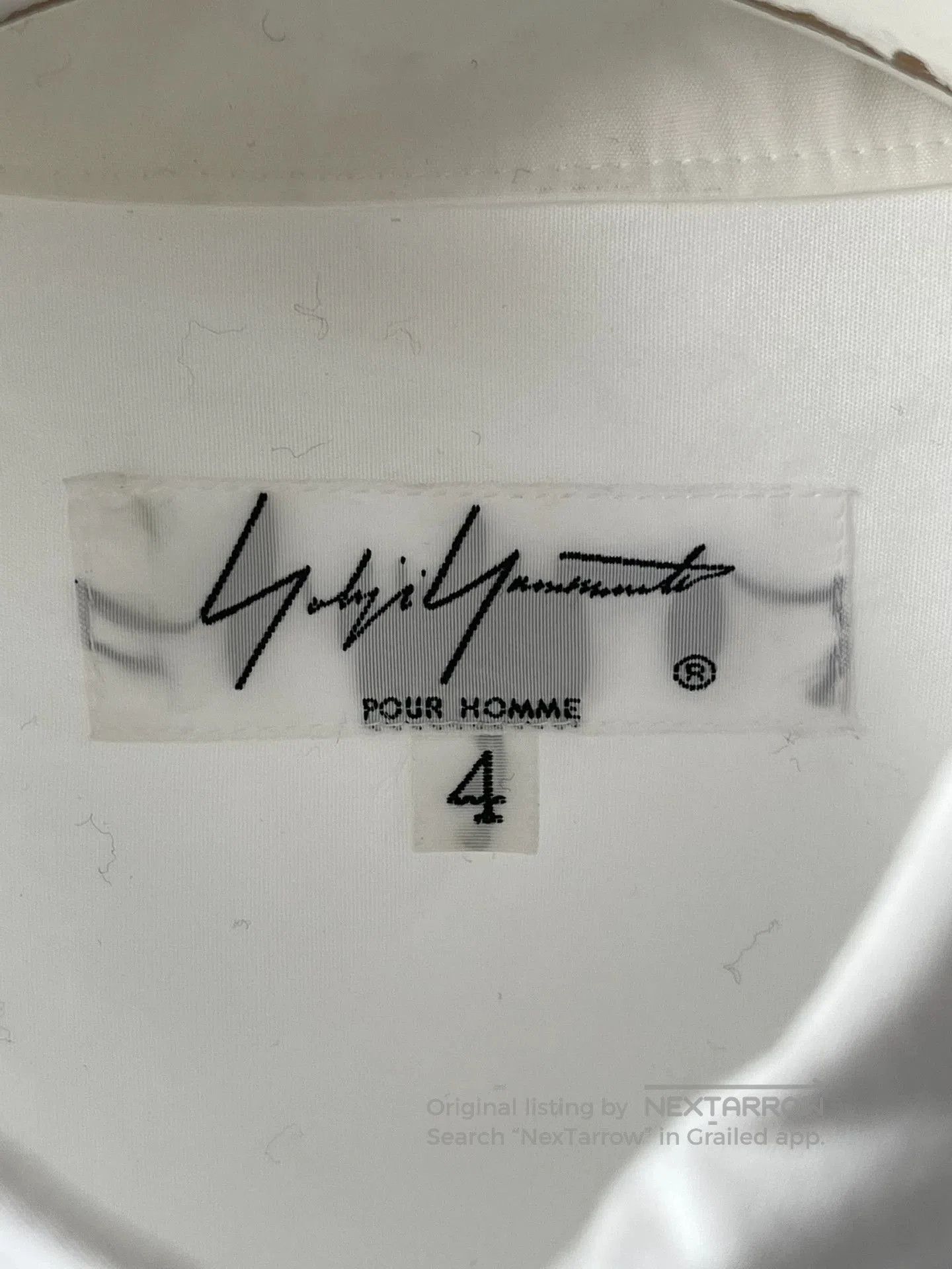 Yohji Yamamoto Yohji Yamamoto 17ss Asymmetrical Collar White Shirt. Size US XL / EU 56 / 4 - 6 Thumbnail