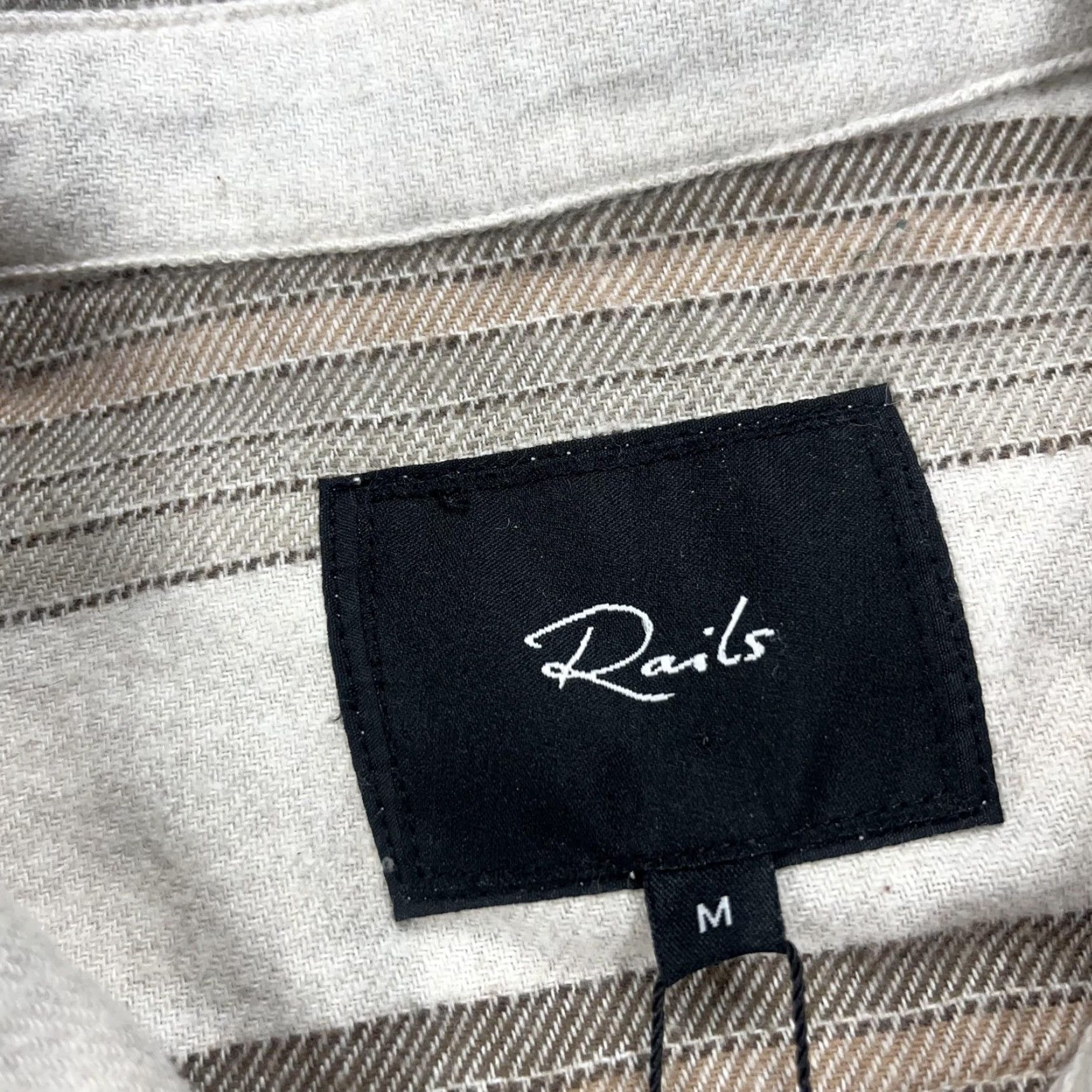 Rails Rails Shirt Mens Medium Beige Sunset Ivan Canteen Stripe Long Sleeve Button NWT Size US M / EU 48-50 / 2 - 4 Thumbnail