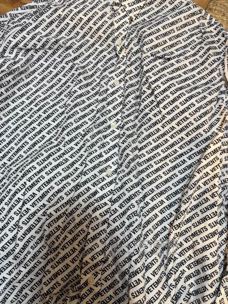 Vetements VETEMENTS Black and White Letter Print Shirt Size US M / EU 48-50 / 2 - 1 Thumbnail