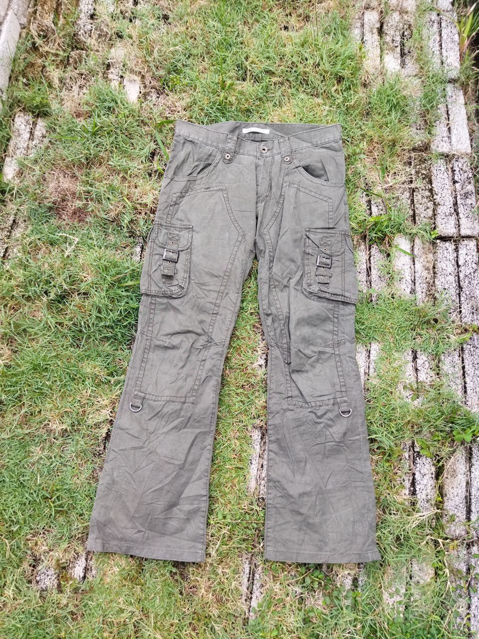 Michel Klein Vintage Michel Klein Double Knee Flared Tactical Pants Size US 31 - 2 Thumbnail