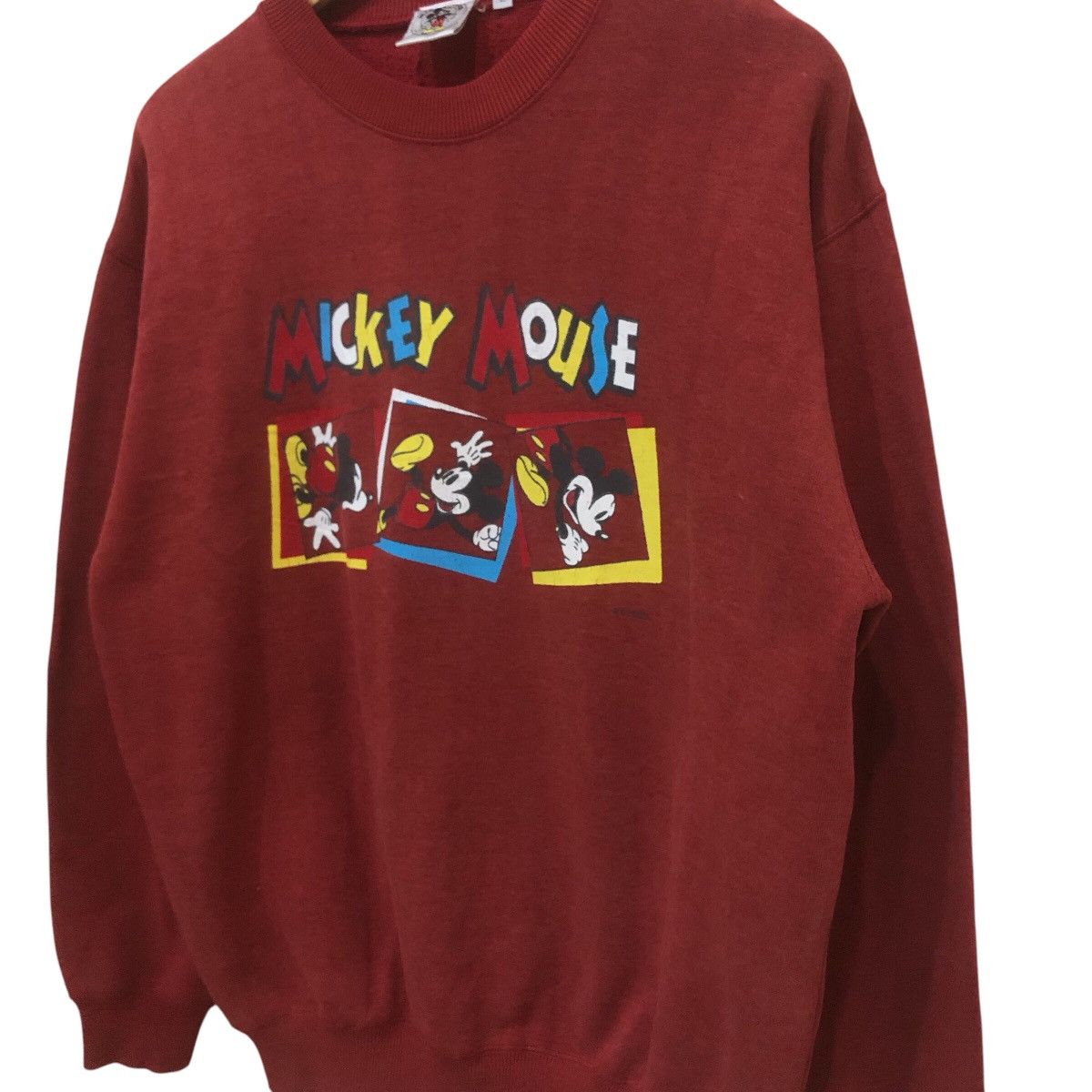 Disney × Vintage 90’ Disney Mickey Mouse Pullover Sweatshirt Size US L / EU 52-54 / 3 - 3 Thumbnail