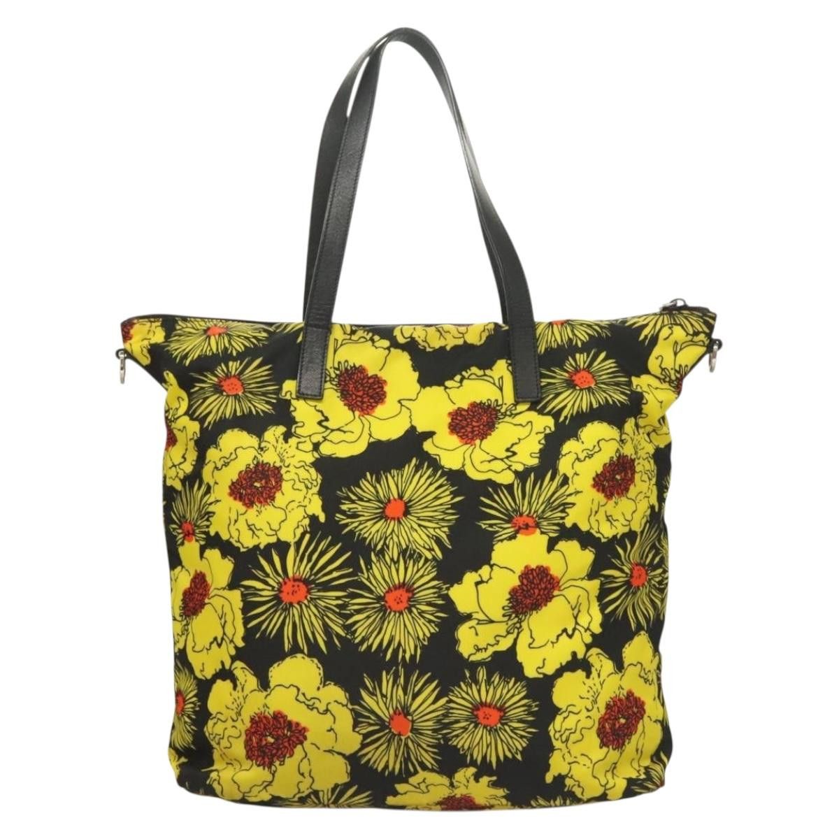 Prada PRADA Hand Bag Nylon Yellow Silver Size ONE SIZE - 3 Thumbnail