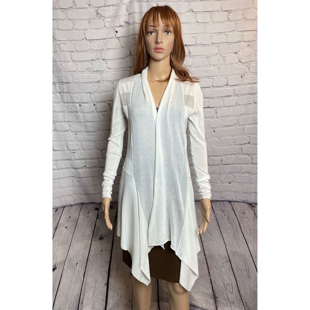 White + Warren White + Warren Open Front Rayon Cotton Cardigan Size S Size S / US 4 / IT 40 - 2 Thumbnail
