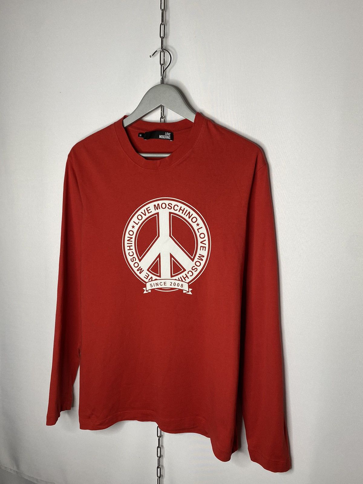 Designer 💵Love Moschino Luxury Long Sleeve Big Logo 💵 Size US M / EU 48-50 / 2 - 3 Thumbnail