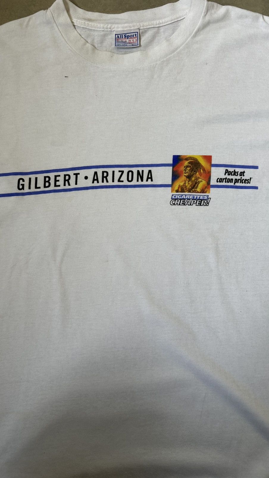 All Sport VINTAGE GILBERT ARIZONA CIGARETTES CHEAPER TEE Size US M / EU 48-50 / 2 - 2 Thumbnail