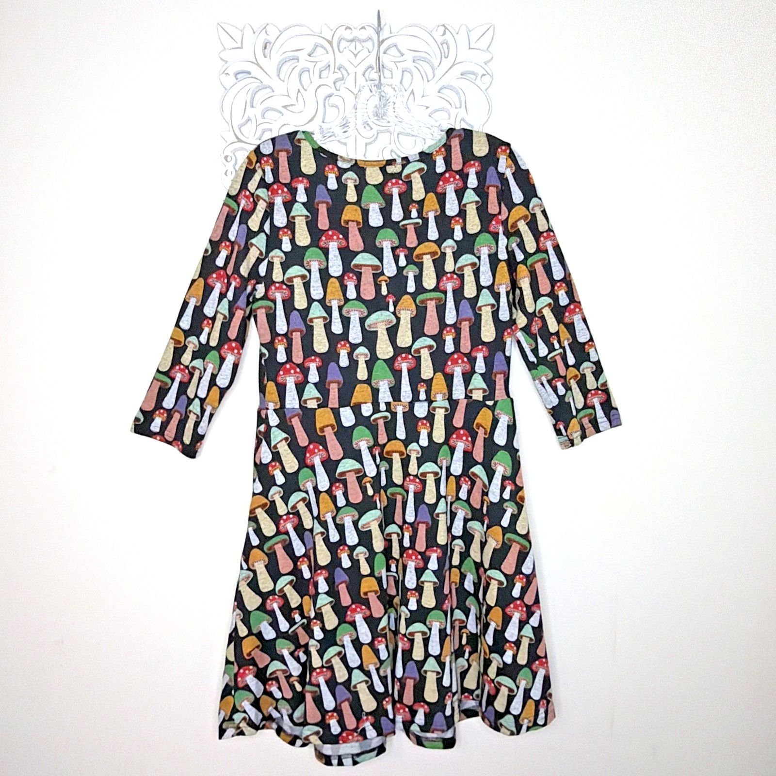Other LASoul Mushroom Print Fit Flare Dress Women's Medium Size M / US 6-8 / IT 42-44 - 6 Thumbnail