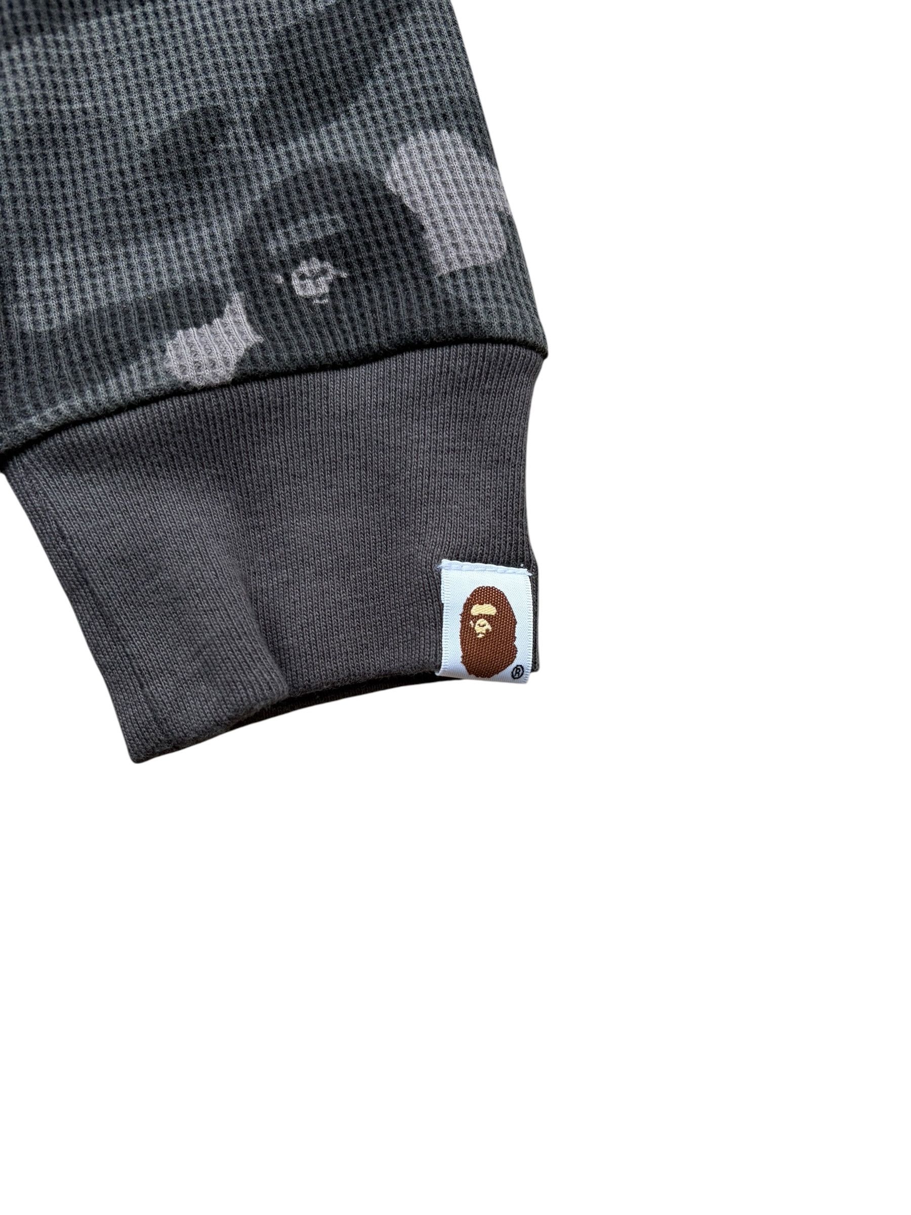 Bape Bape Grey Camo Mini Ape Head Thermal Longsleeve T-Shirt Size US S / EU 44-46 / 1 - 3 Thumbnail