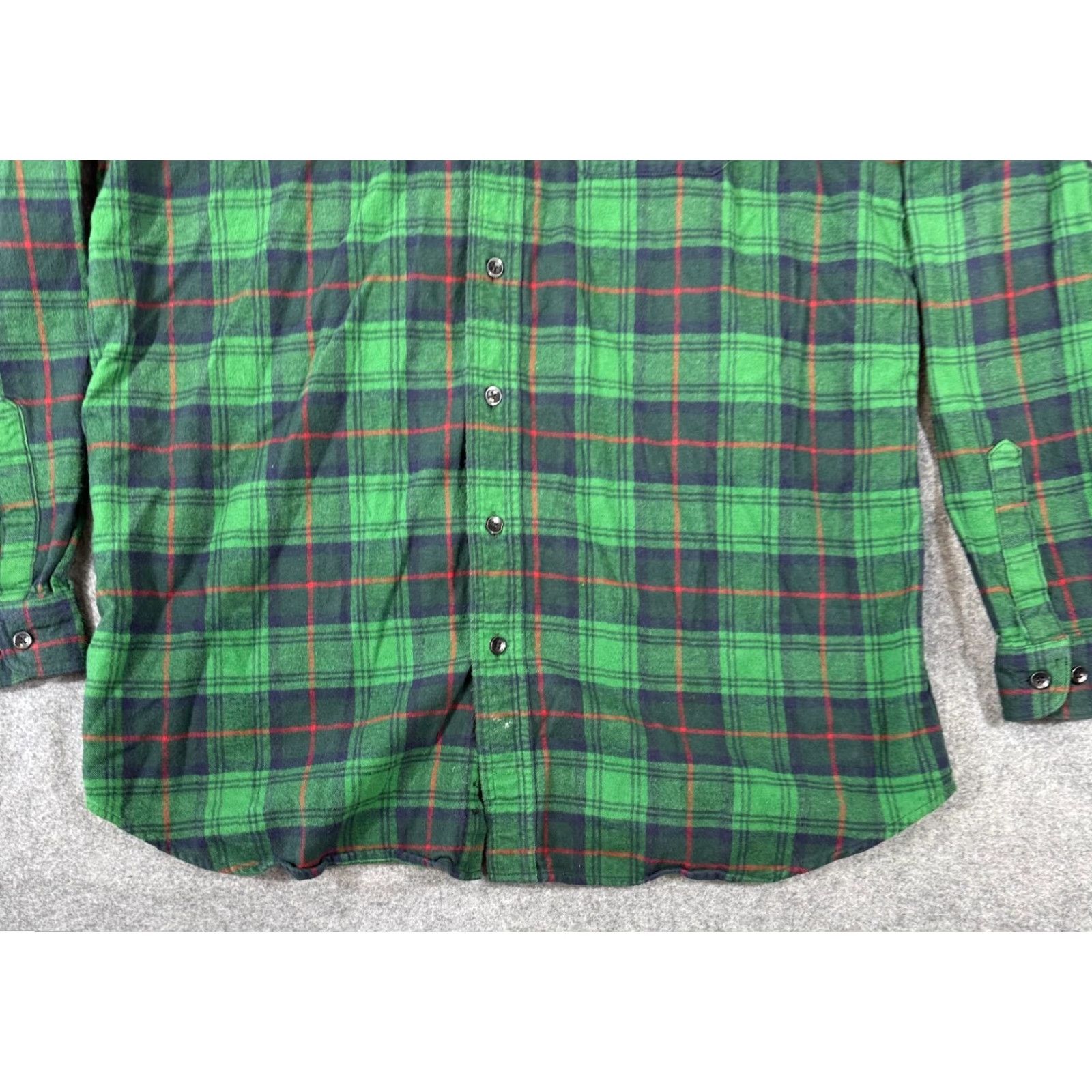 Vintage L.L. Bean Button Down Flannel Shirt Mens L Tall Green Blue Plaid Long Sleeve Size US L / EU 52-54 / 3 - 4 Thumbnail