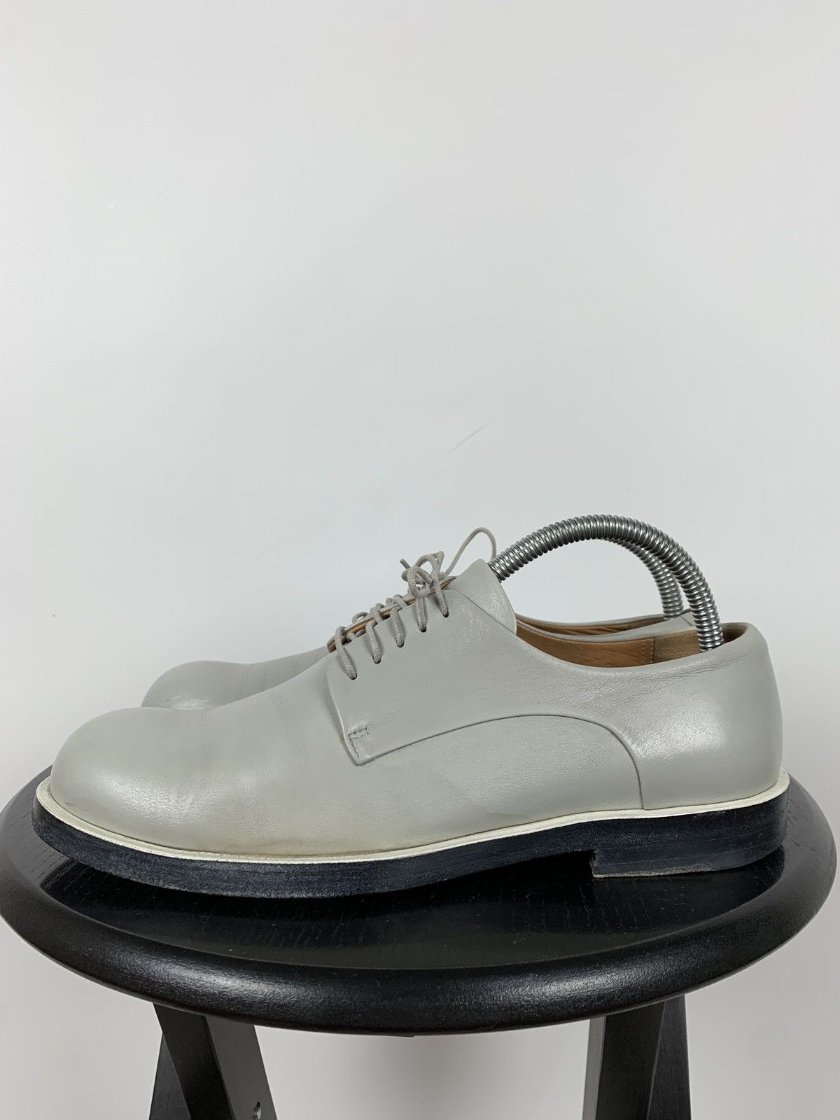 Jil Sander Jil Sander Grey Leather Derby Shoes Size US 9 / IT 39 - 2 Thumbnail