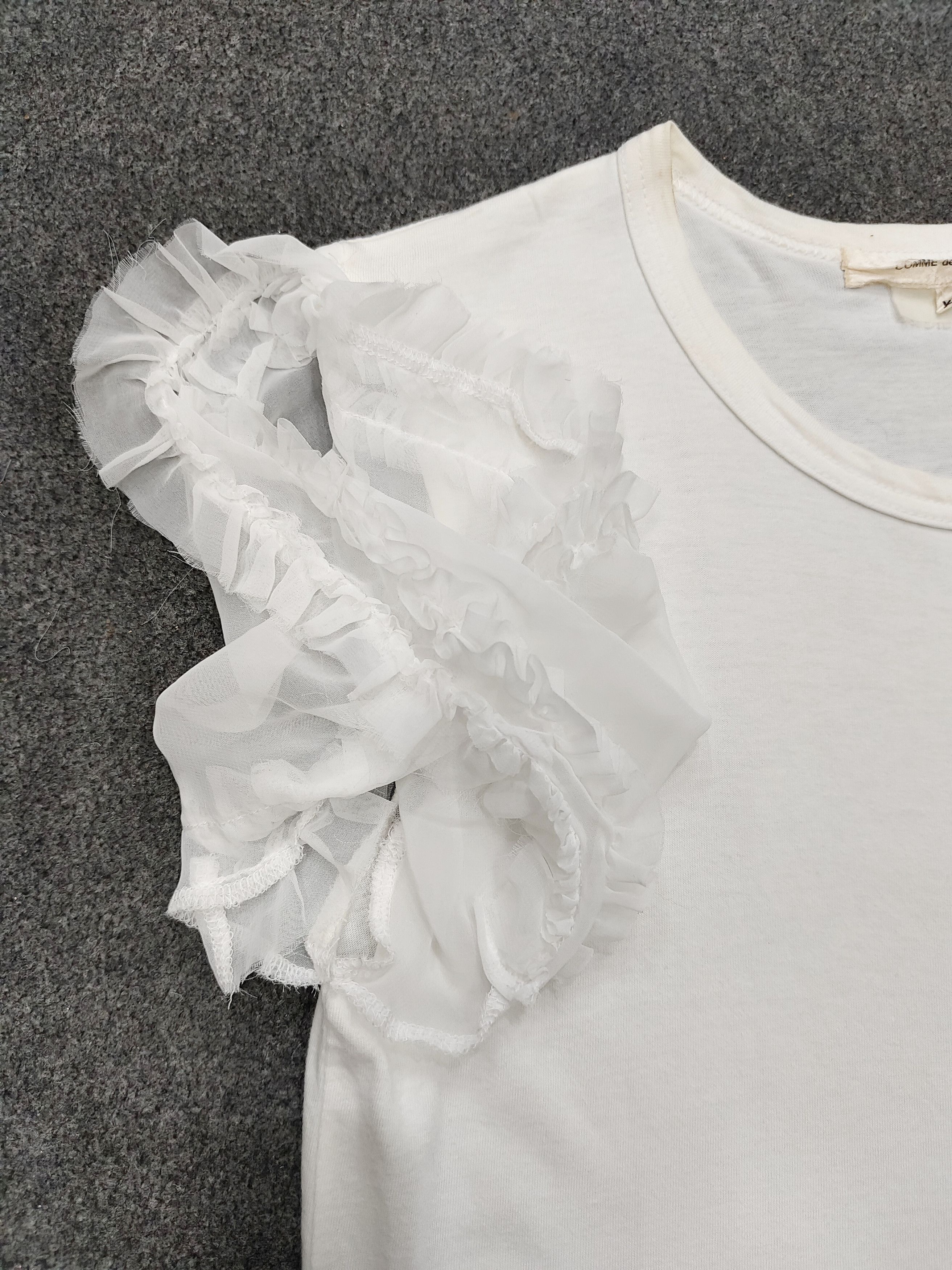 Comme des Garcons AD12 CDG- Balletcore Romantic Gothic Ruffle Sleeve Sheer Top Size S / US 4 / IT 40 - 10 Thumbnail