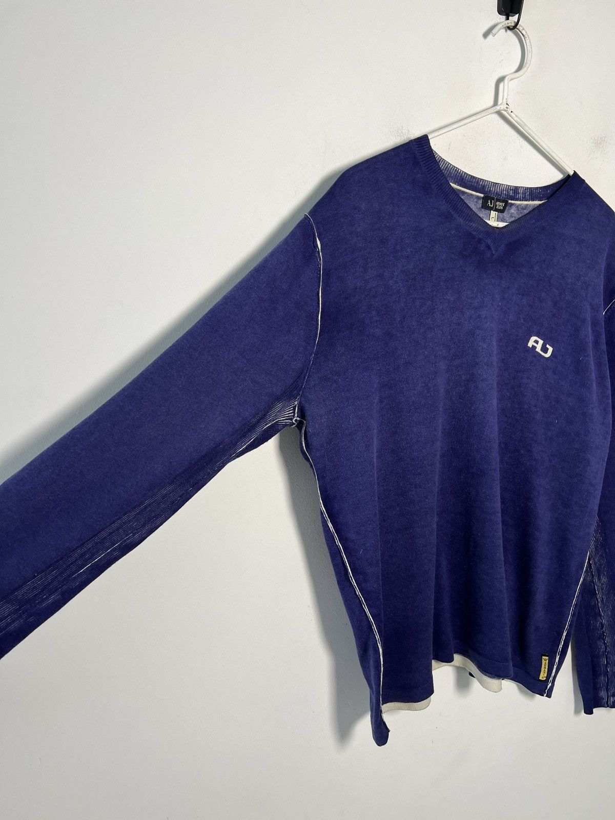 Giorgio Armani Armani Jeans knit in washed-out violet y2k Size US L / EU 52-54 / 3 - 5 Thumbnail