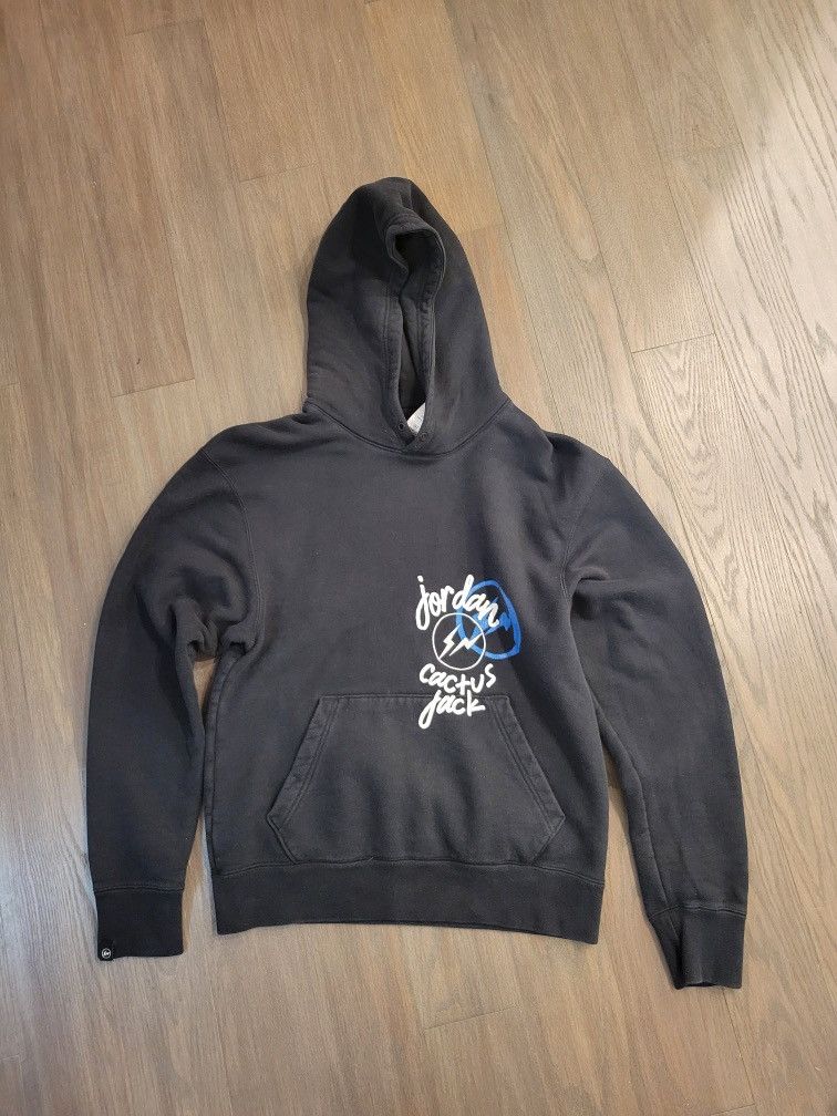 image of Jordan X Travis Scott X Fragment Cactus Jack Men’S Hoodie in Black, Men's (Size Small)