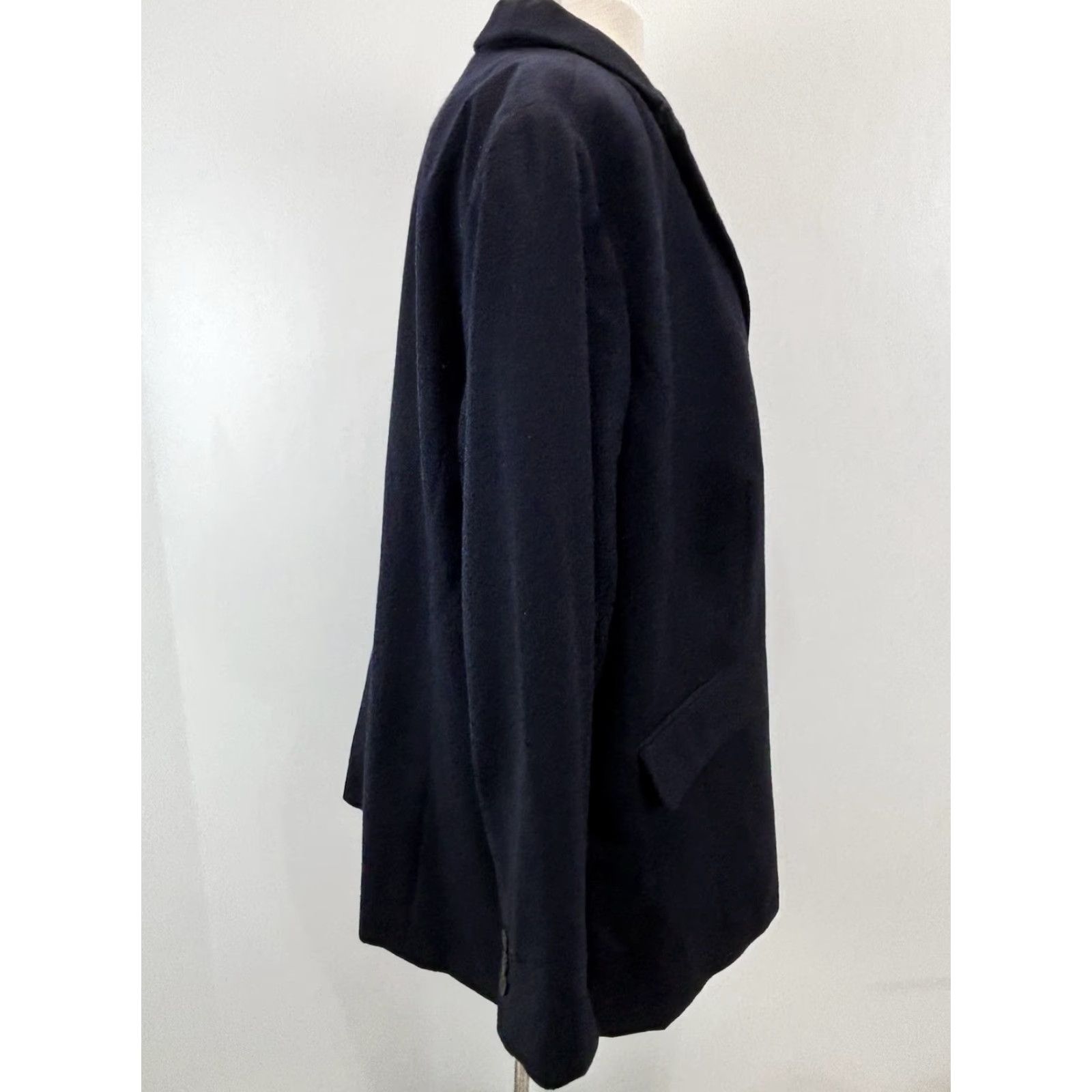 Talbots VINTAGE Talbots Wool Blend Blazer Jacket Women’s Plus Size 20W Navy Solid Long Sleeve Business Classic Preppy Fall Winter Spring Size 3XL / US 20-22 - 4 Thumbnail