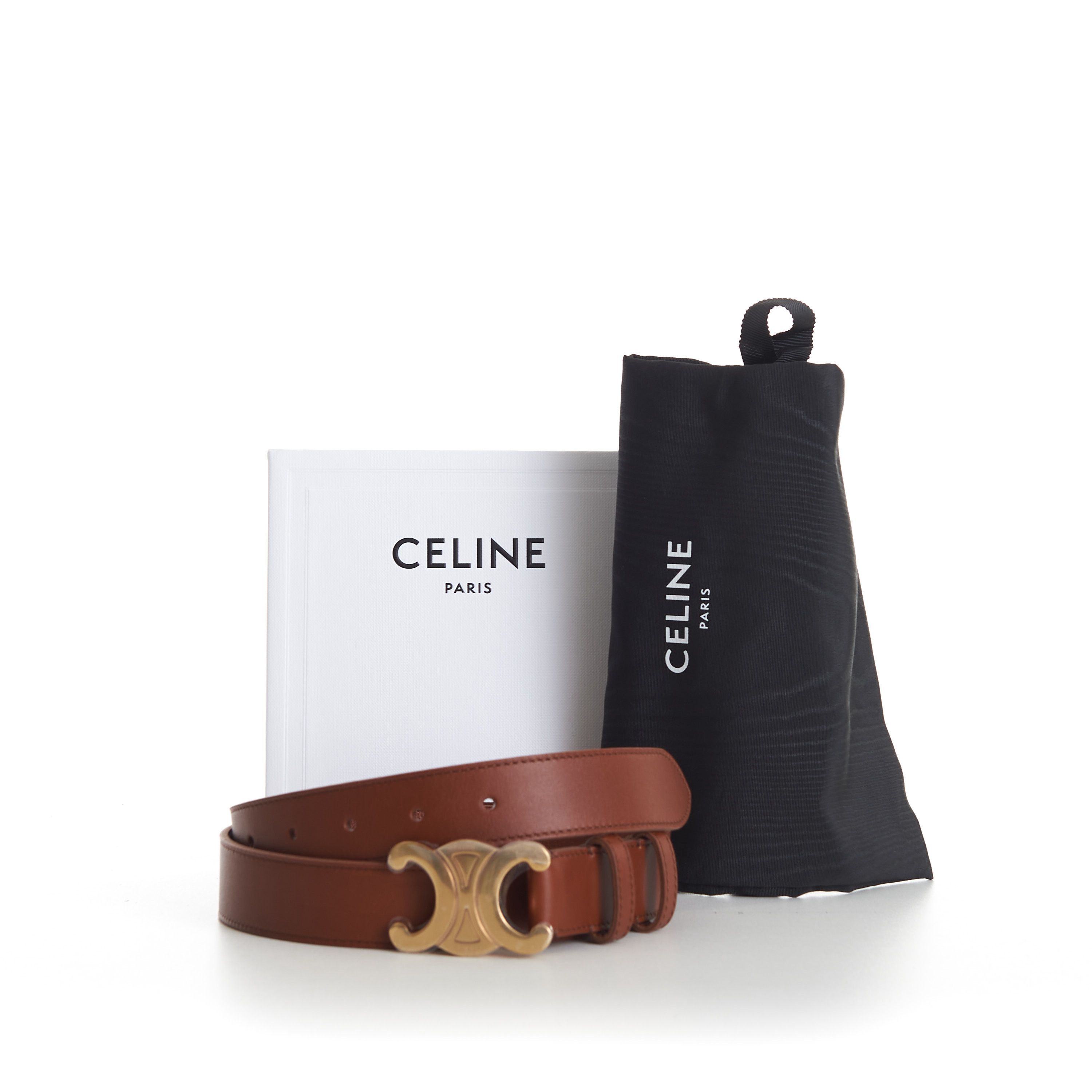 Celine Large Triomphe Buckle Belt - Size 80 Size ONE SIZE - 3 Thumbnail