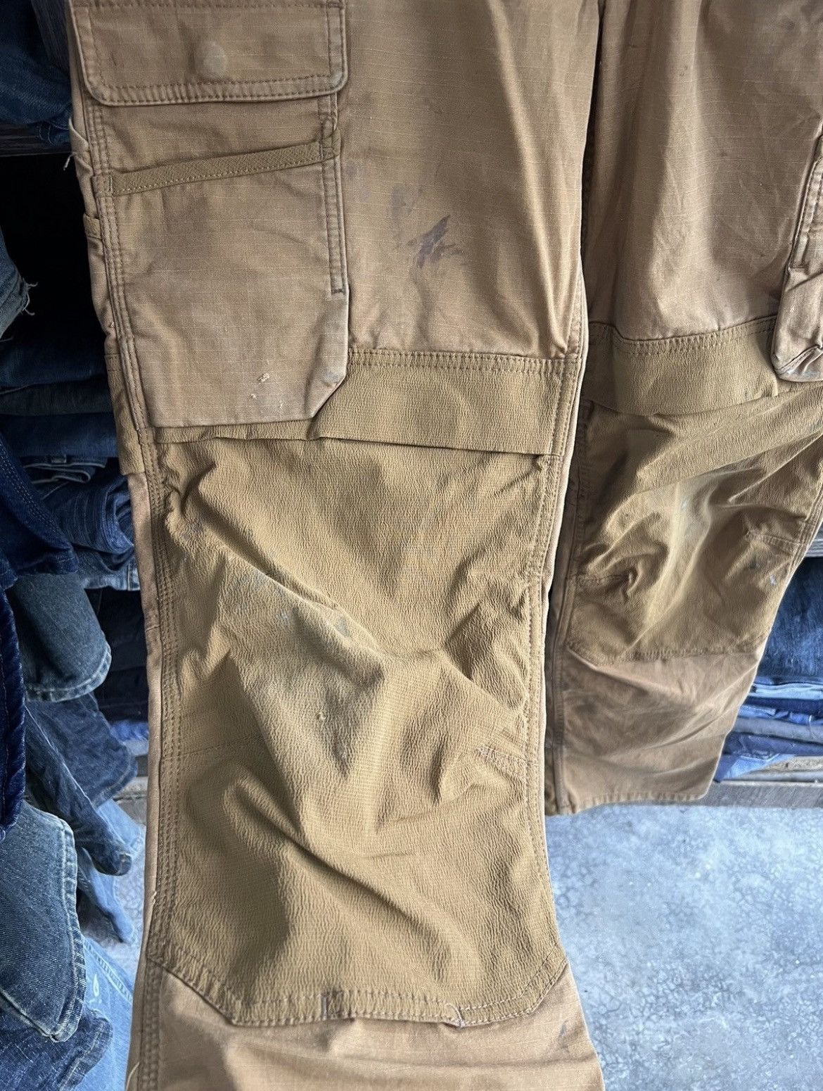 Carhartt 🔥Crazy Rare Carhartt Ripstop Multipockets Double Knee Size US 35 - 11 Thumbnail