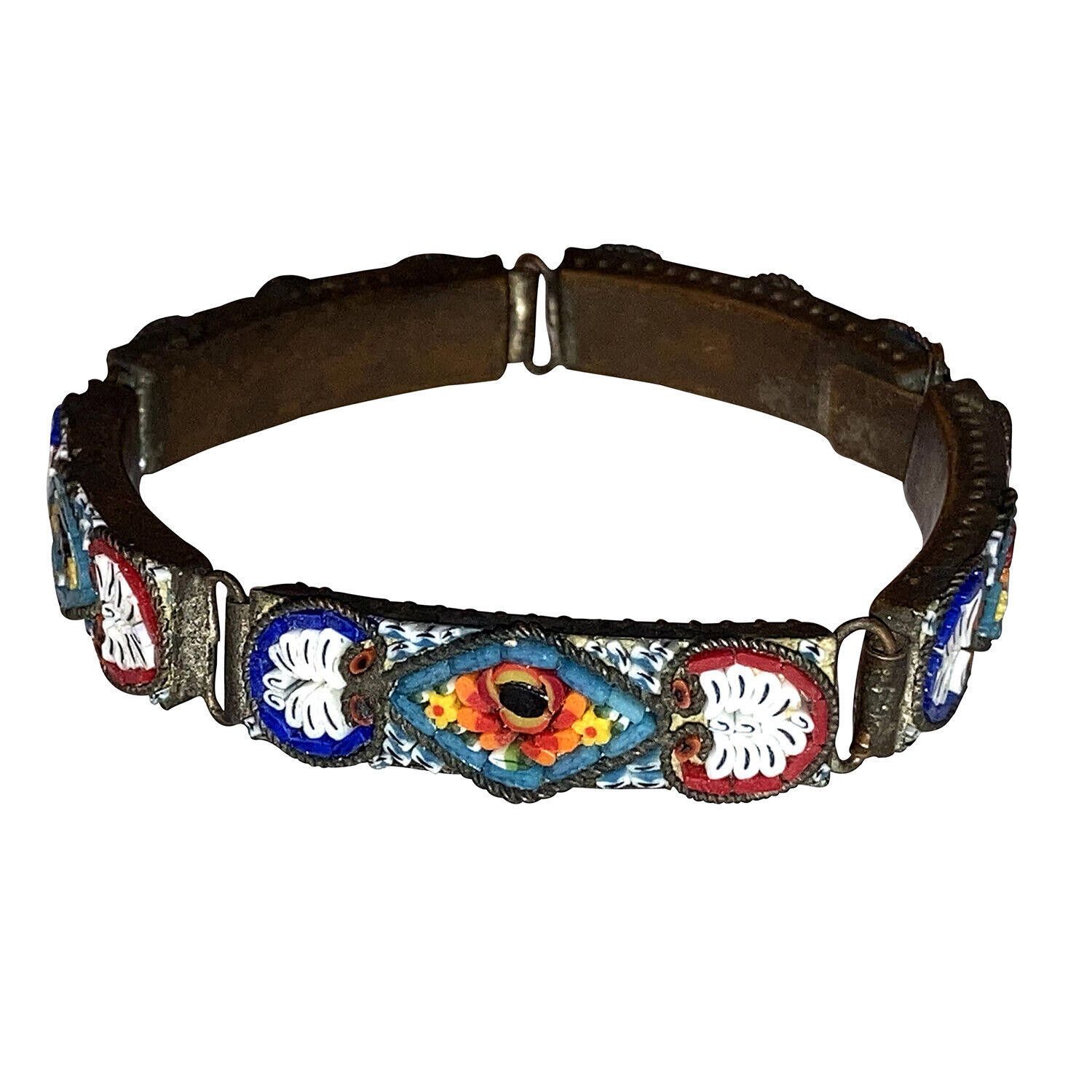 Designer Victorian Micro Mosaic Grand Tour Roma Italian Bracelet Size ONE SIZE - 1 Thumbnail
