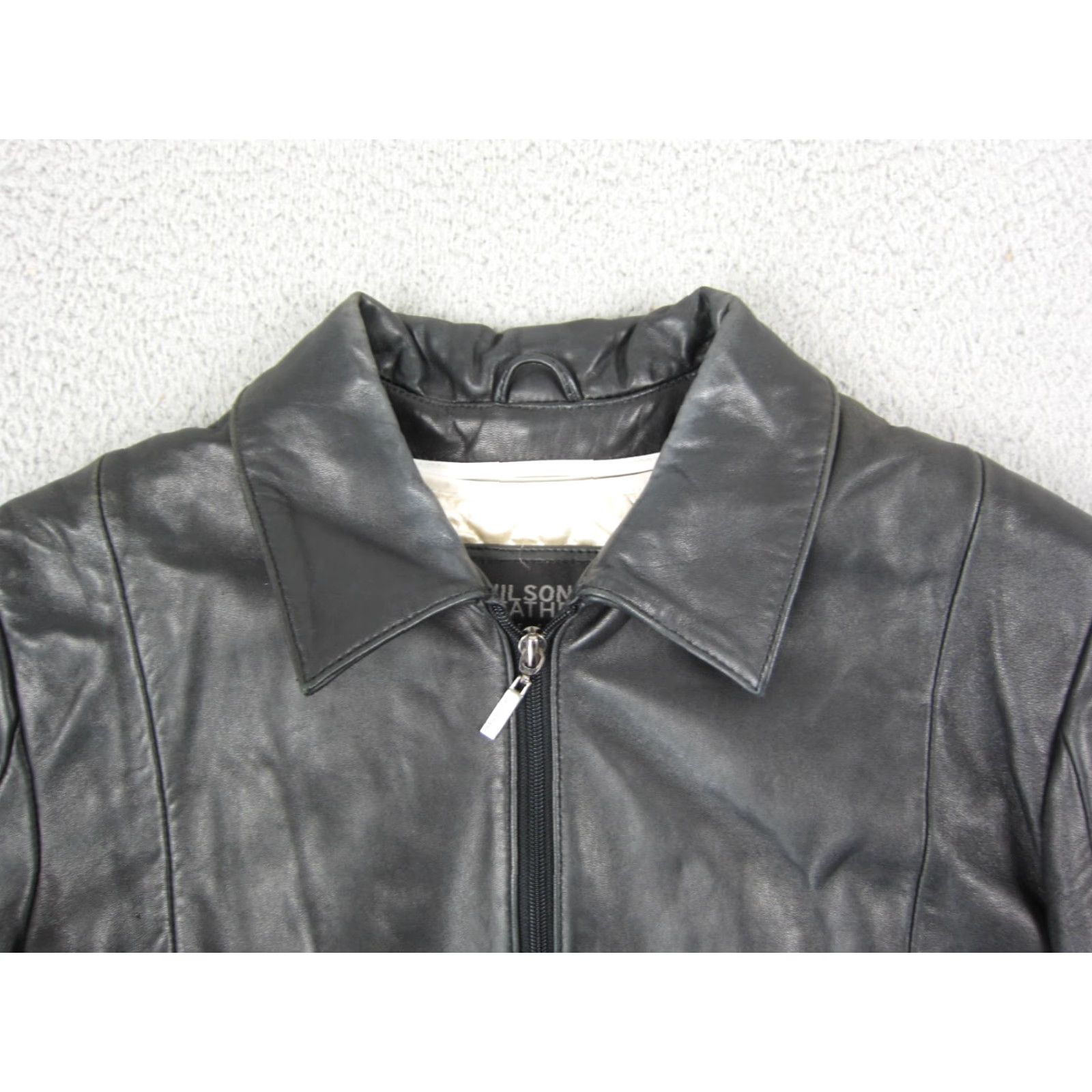 Vintage VINTAGE Wilsons Leather Jacket Womens Large Black Thinsulate Pelle Studio 90s Size L / US 10 / IT 46 - 2 Thumbnail